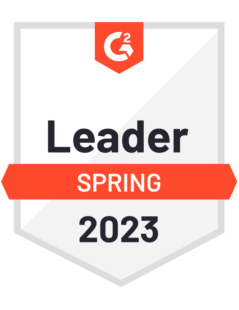 G2 badge — Leader, Spring 2023