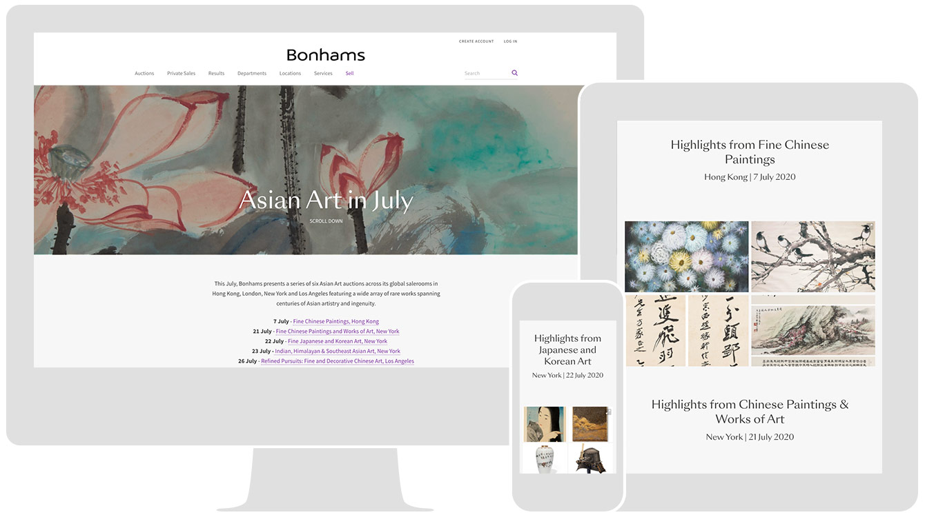 Asian Art in July, by Bonhams, renders responsively across all devices