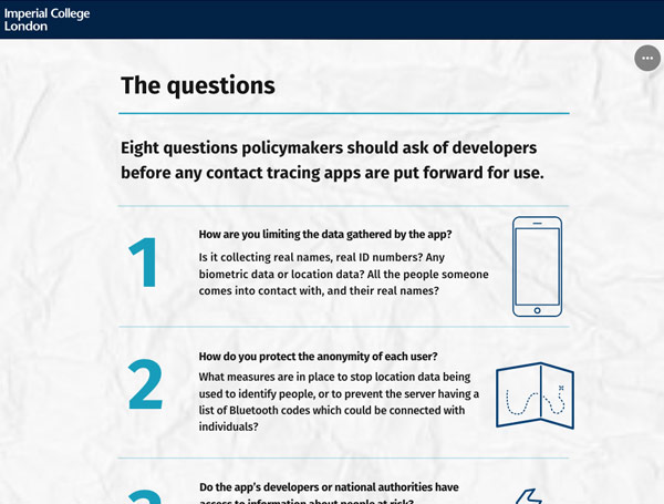 Custom HTML section from Pandemics and privacy, by Imperial College London