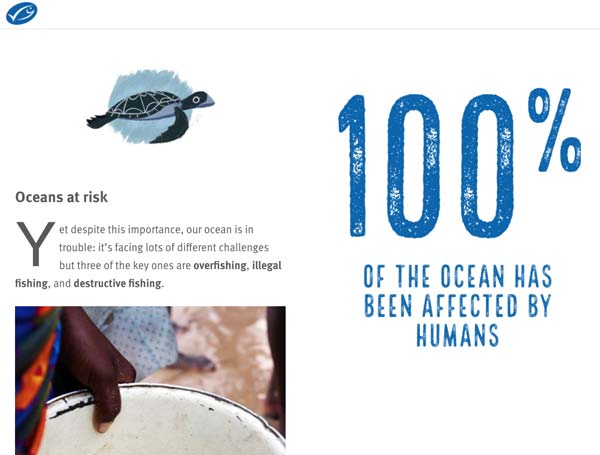 A section from one of the Marine Stewardship Council's stories