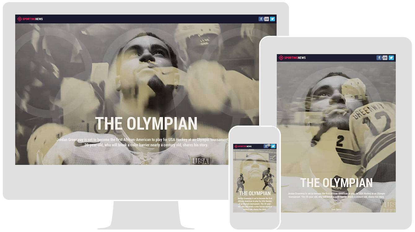 The Olympian, by Perform Group, renders responsively across all devices