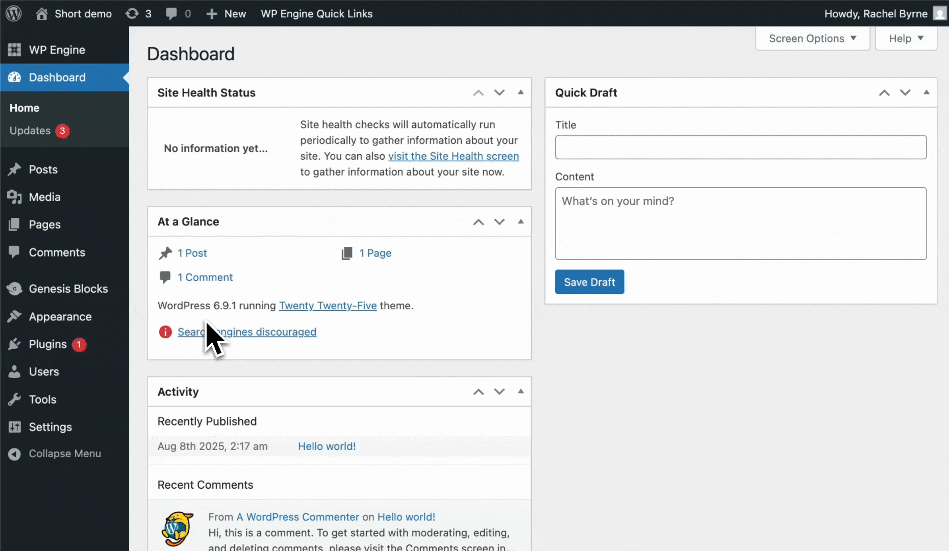 Uploading the Shorthand for WordPress plugin in WordPress