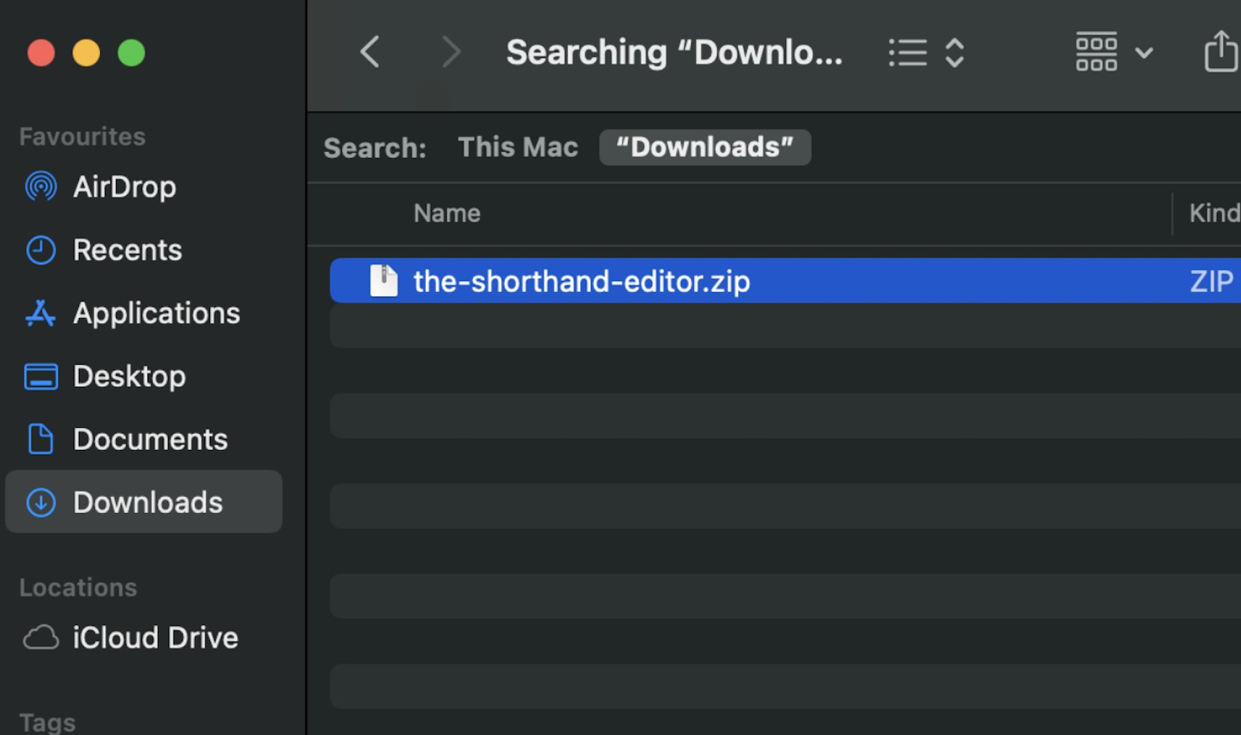 Shorthand for WordPress plugin ZIP file downloaded on desktop