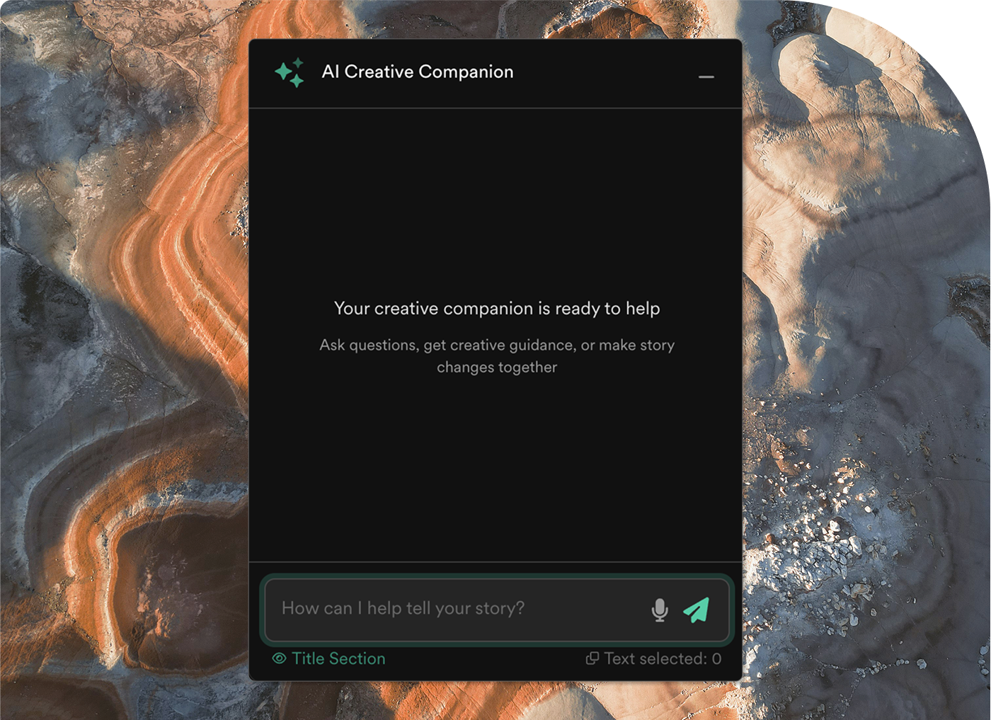UI showing the AI Creative Companion tool