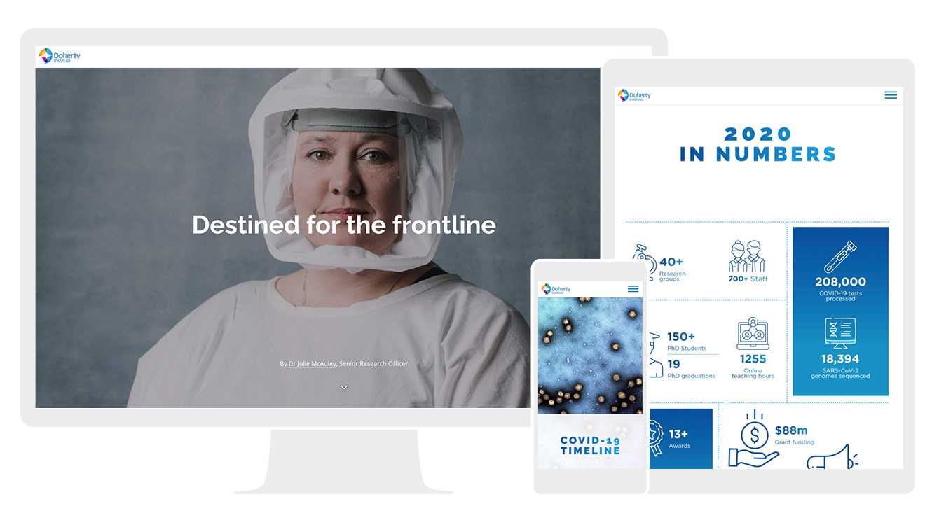 A story by the Doherty Institute, rendering responsively across all devices
