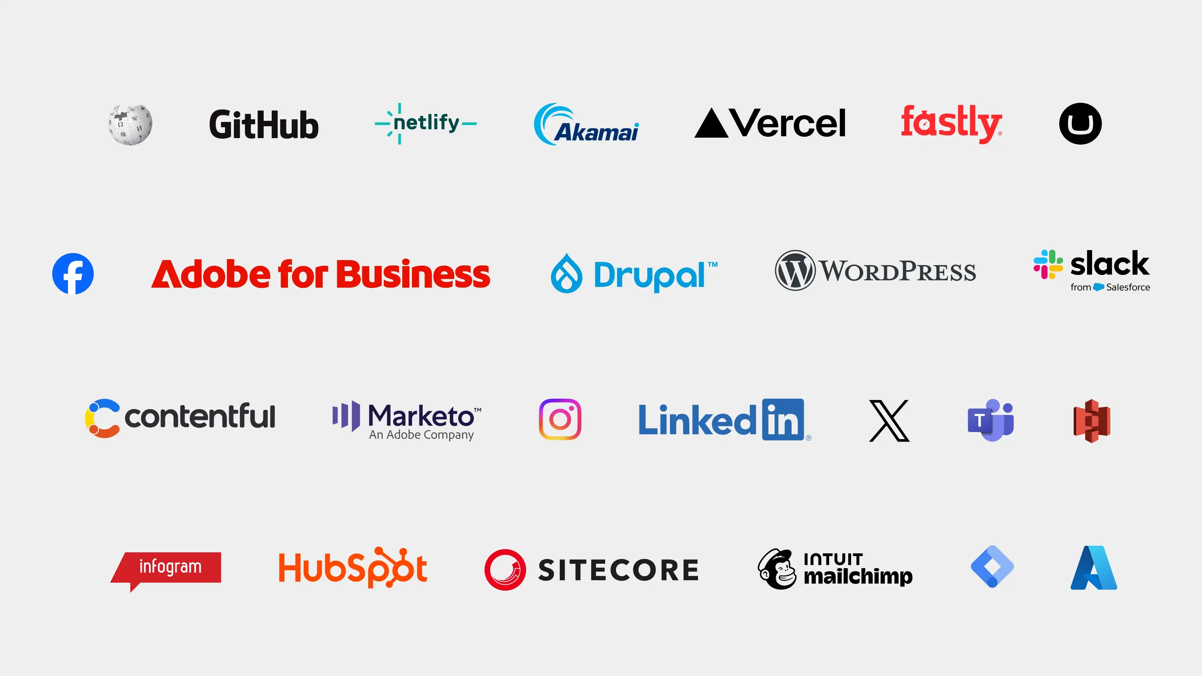 A selection of integrations supported by Shorthand
