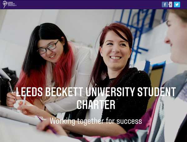 A section from one of Leeds Beckett University's stories