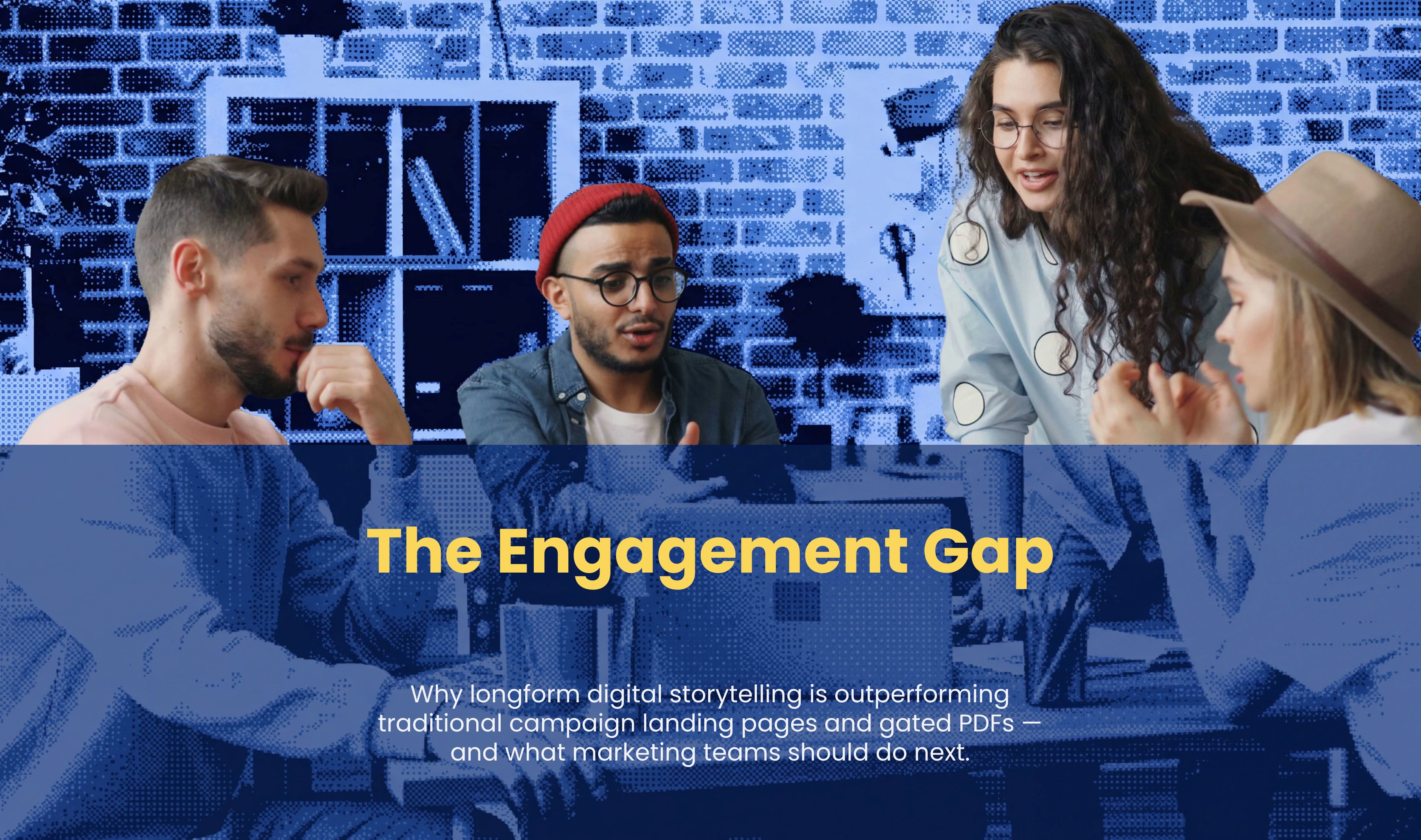'The engagement gap' title section from a Shorthand white paper template