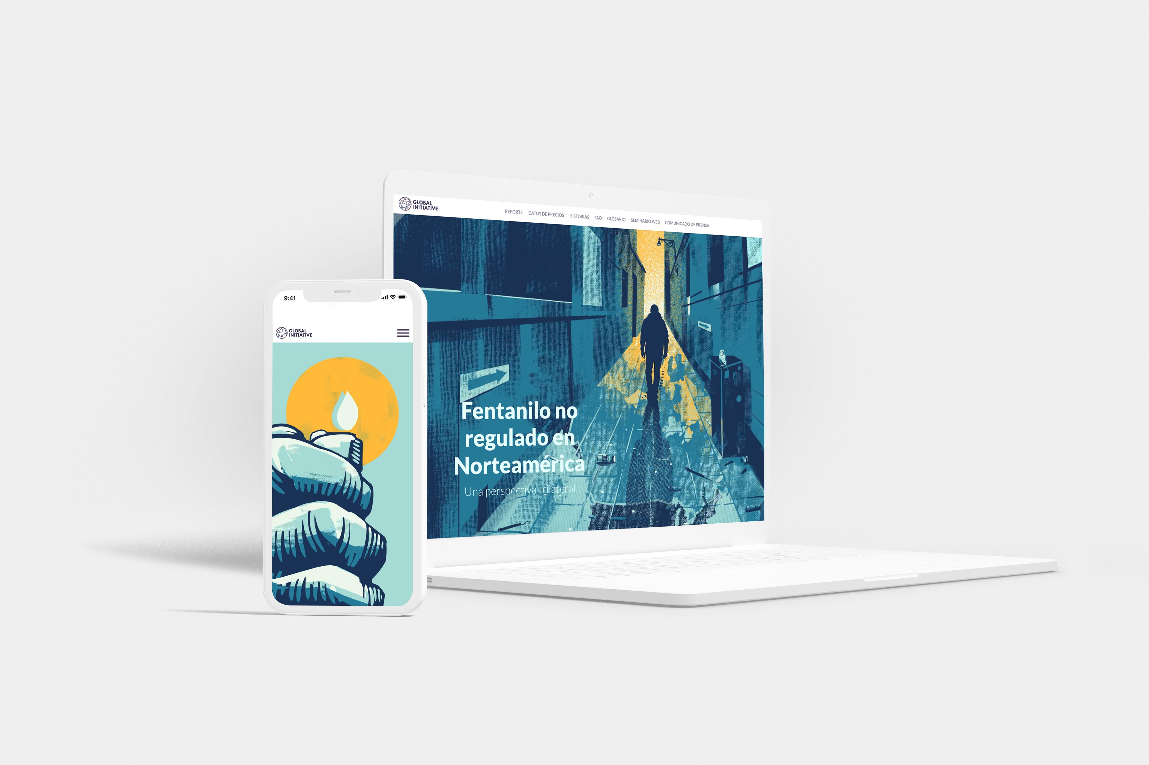 An open laptop and smartphone that show Fentanilo no regulado en Norteamérica: Una perspectiva trilateral's white paper.