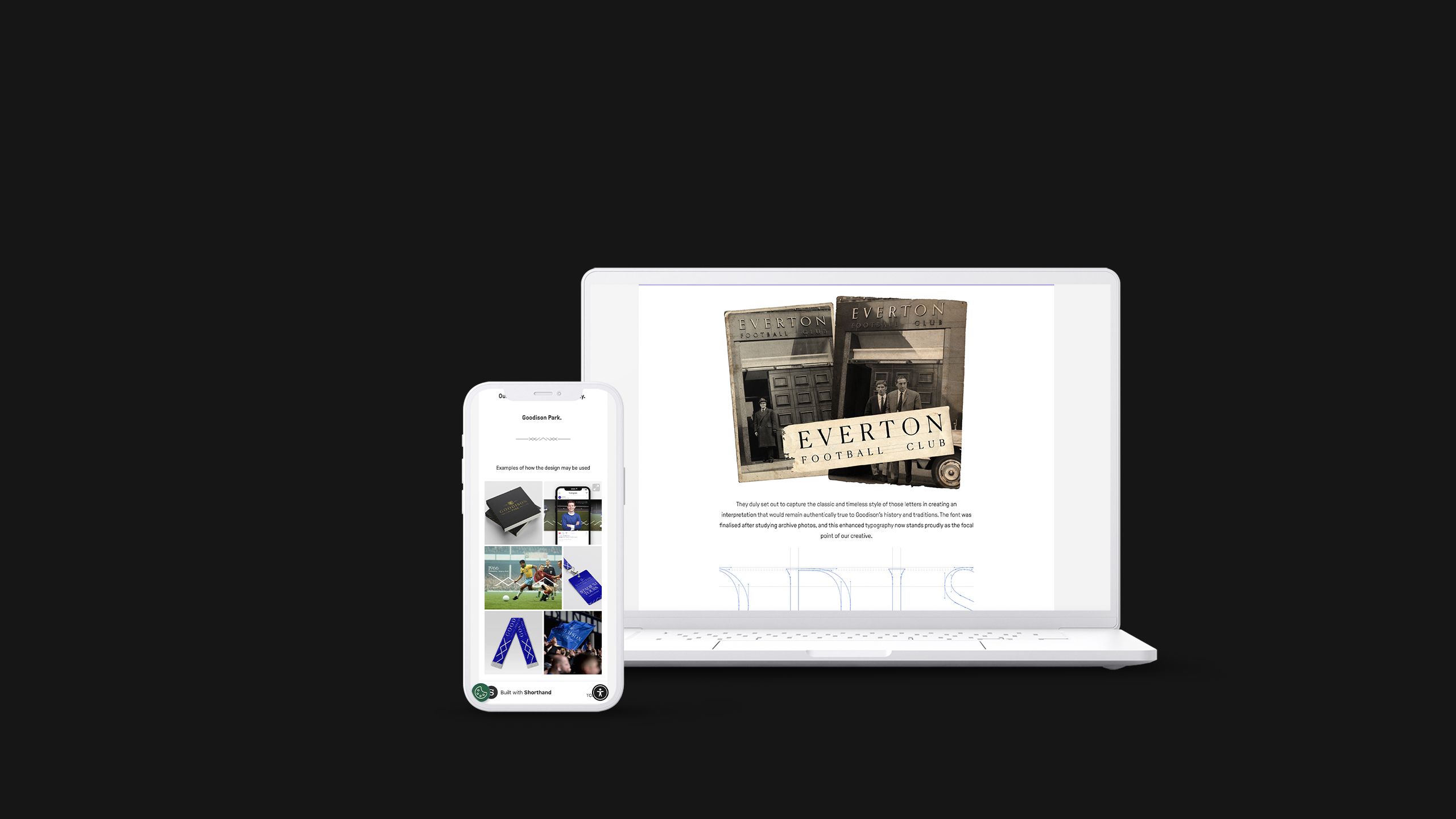 Image of computer showing Everton FC website