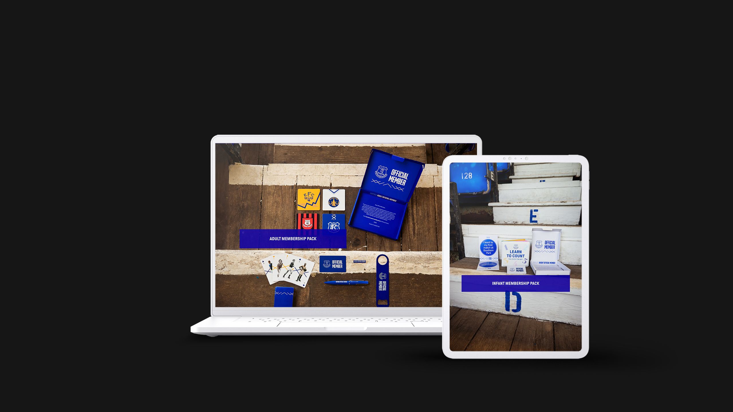Image of computer showing a membership pack
