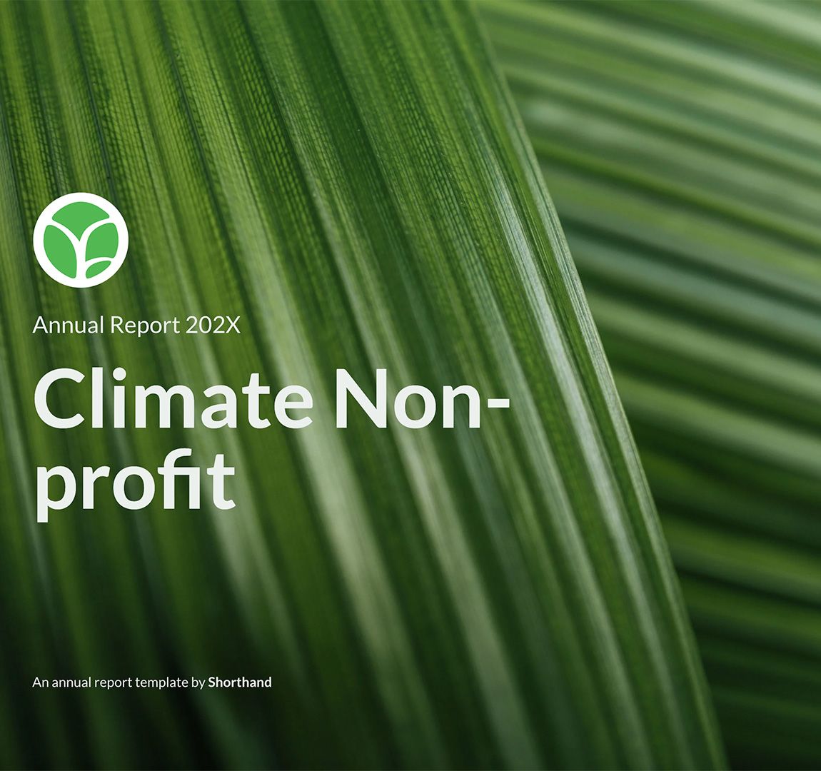 Title image from Shorthand's Climate Non-profit template.