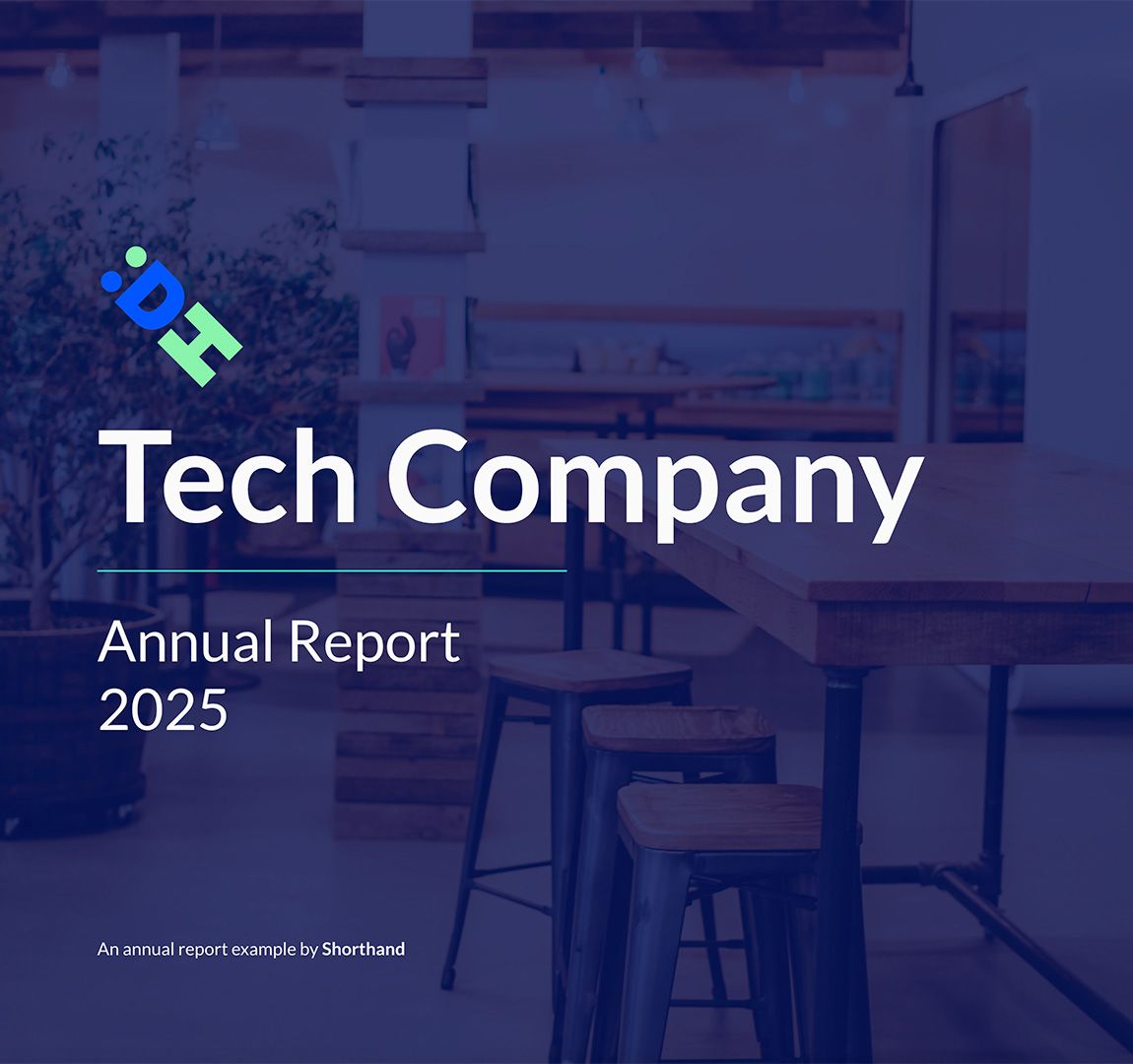 Title image from Shorthand's Tech Company Annual Report template.