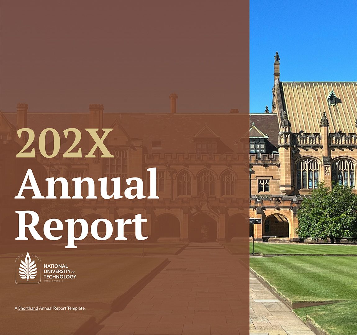 Title image from Higher Education Annual Report template.