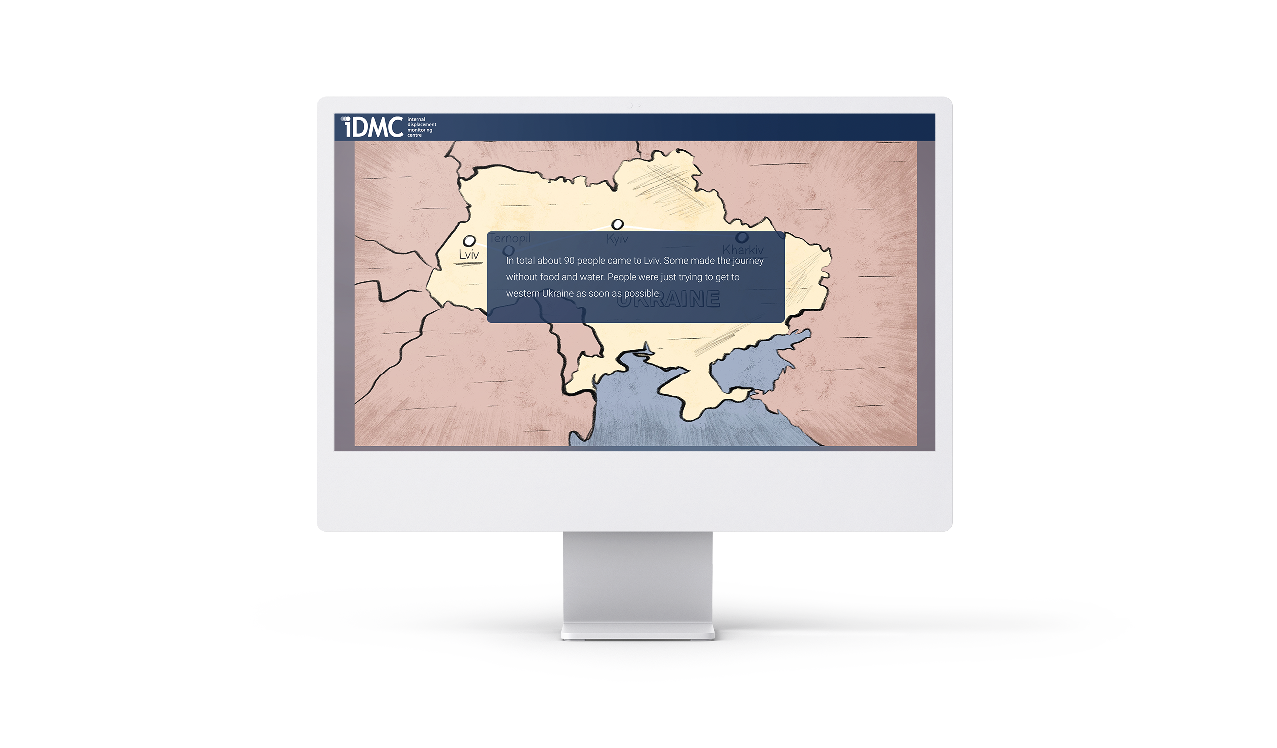 Image from scrollytelling example story by iDMC
