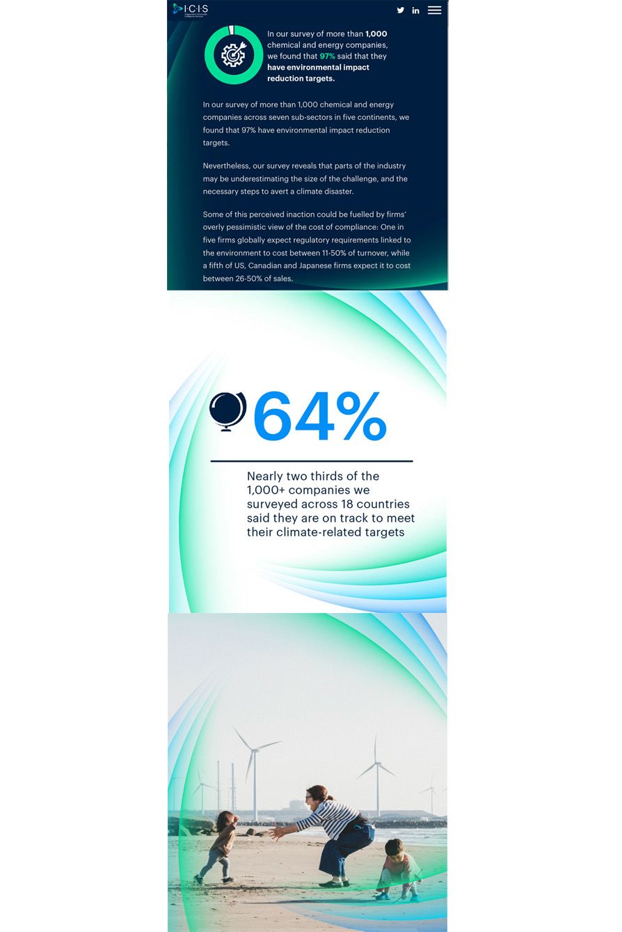 Infographics from ICIS's campaign for sustainability, 'Navigating Net Zero'