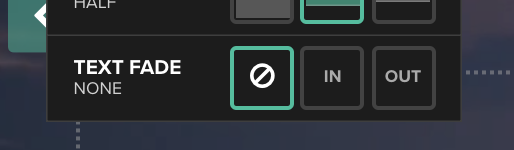 Text fade feature in Shorthand