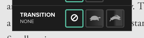 Transition feature in background scrollmation in Shorthand