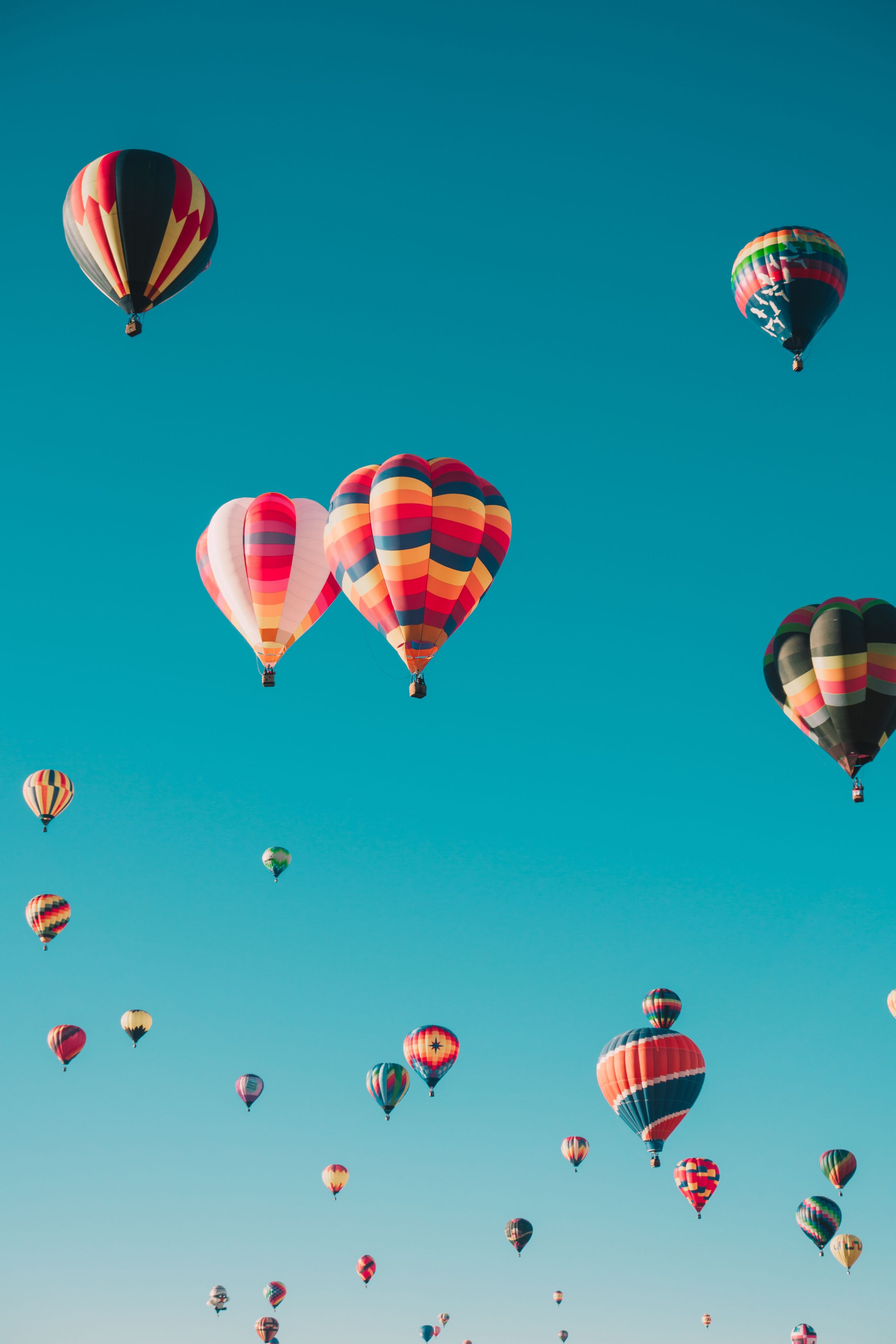 Hot air balloons in the sky