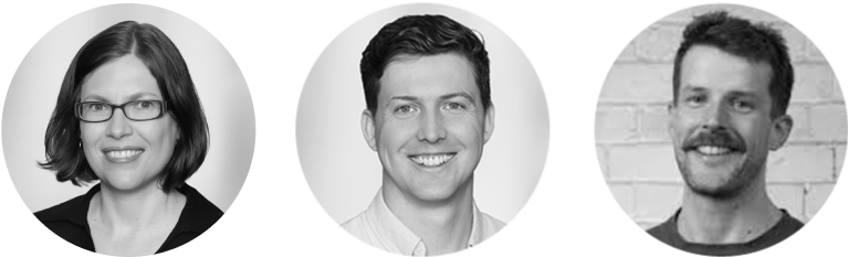 Headshots of Karen Robinson, Joe Martin, and Ben Ice