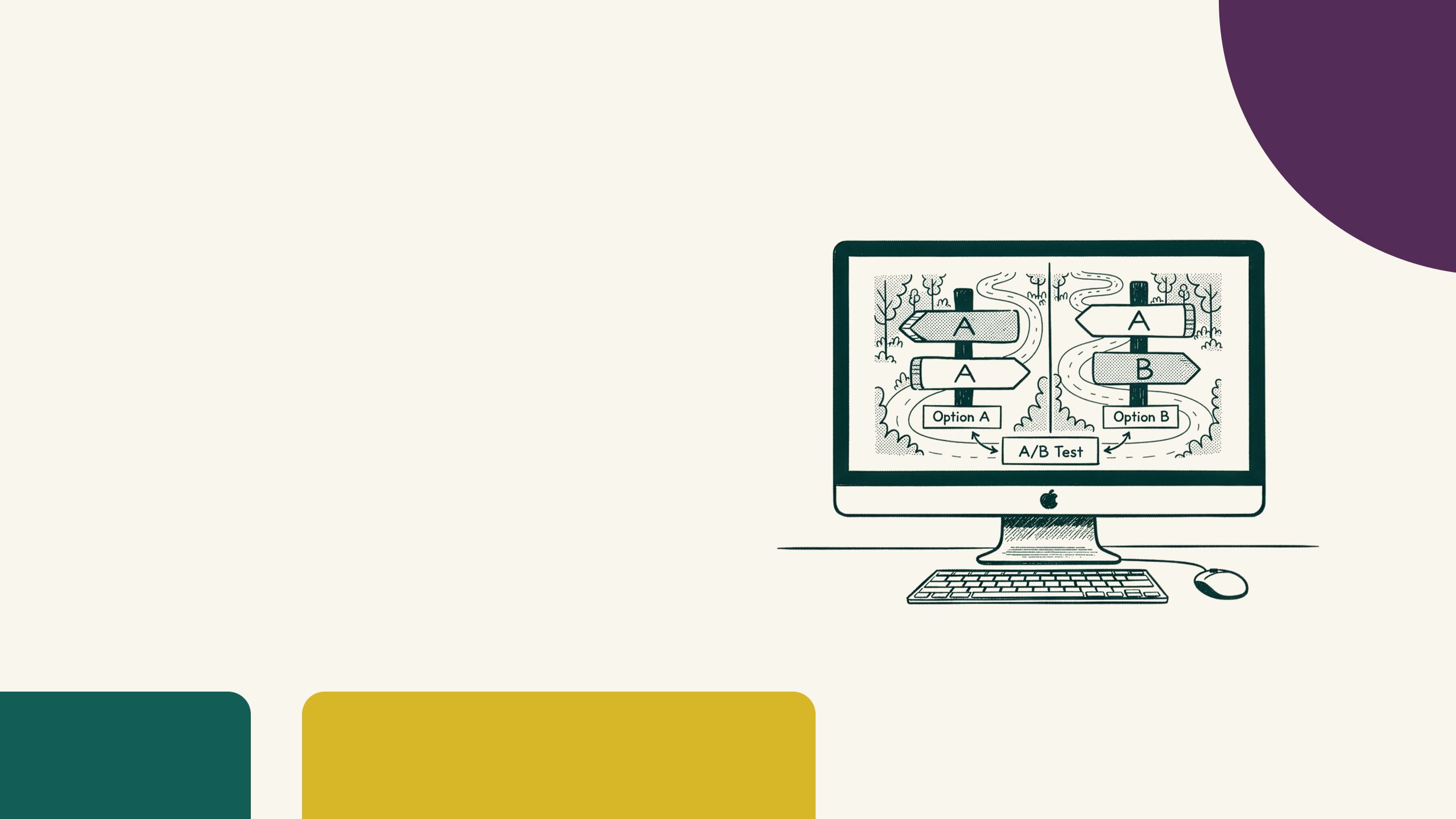 Illustration depicting signs showing route A and route B