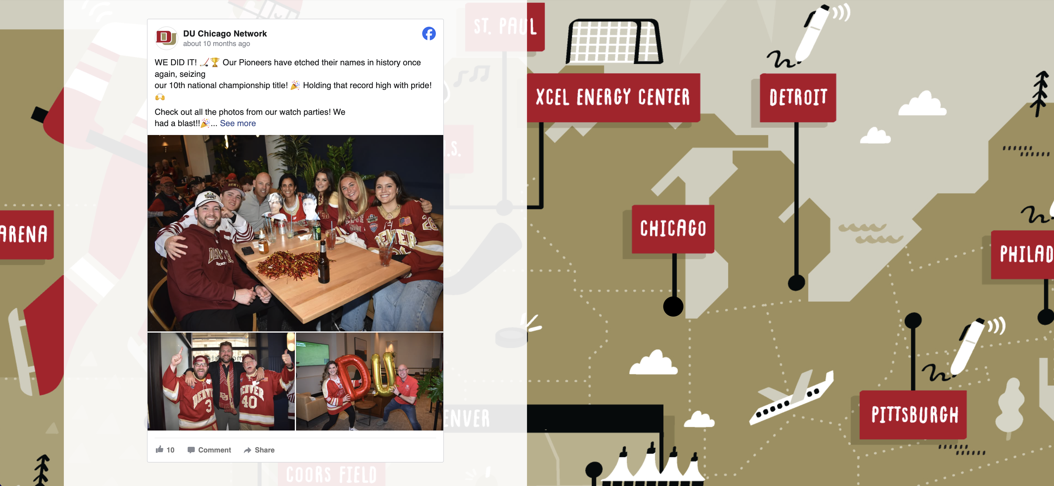 An embedded social media post in an alumni article.