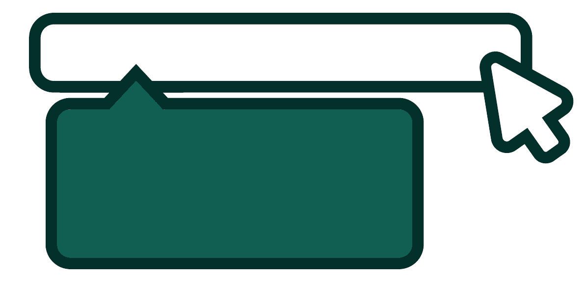 A tooltip and cursor icon.