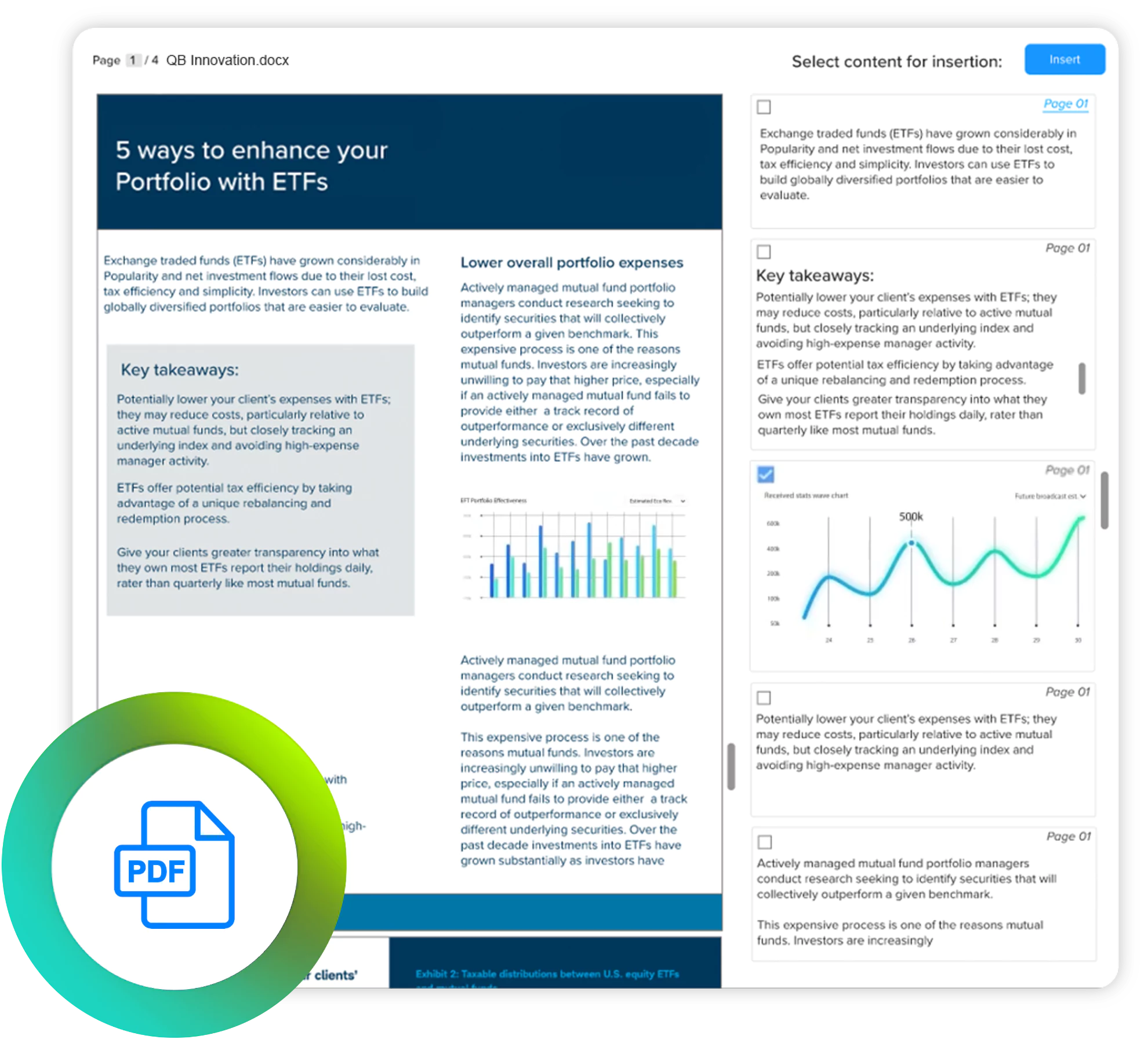 A screenshot from a pdf document with text, two charts, and breakout box sections.