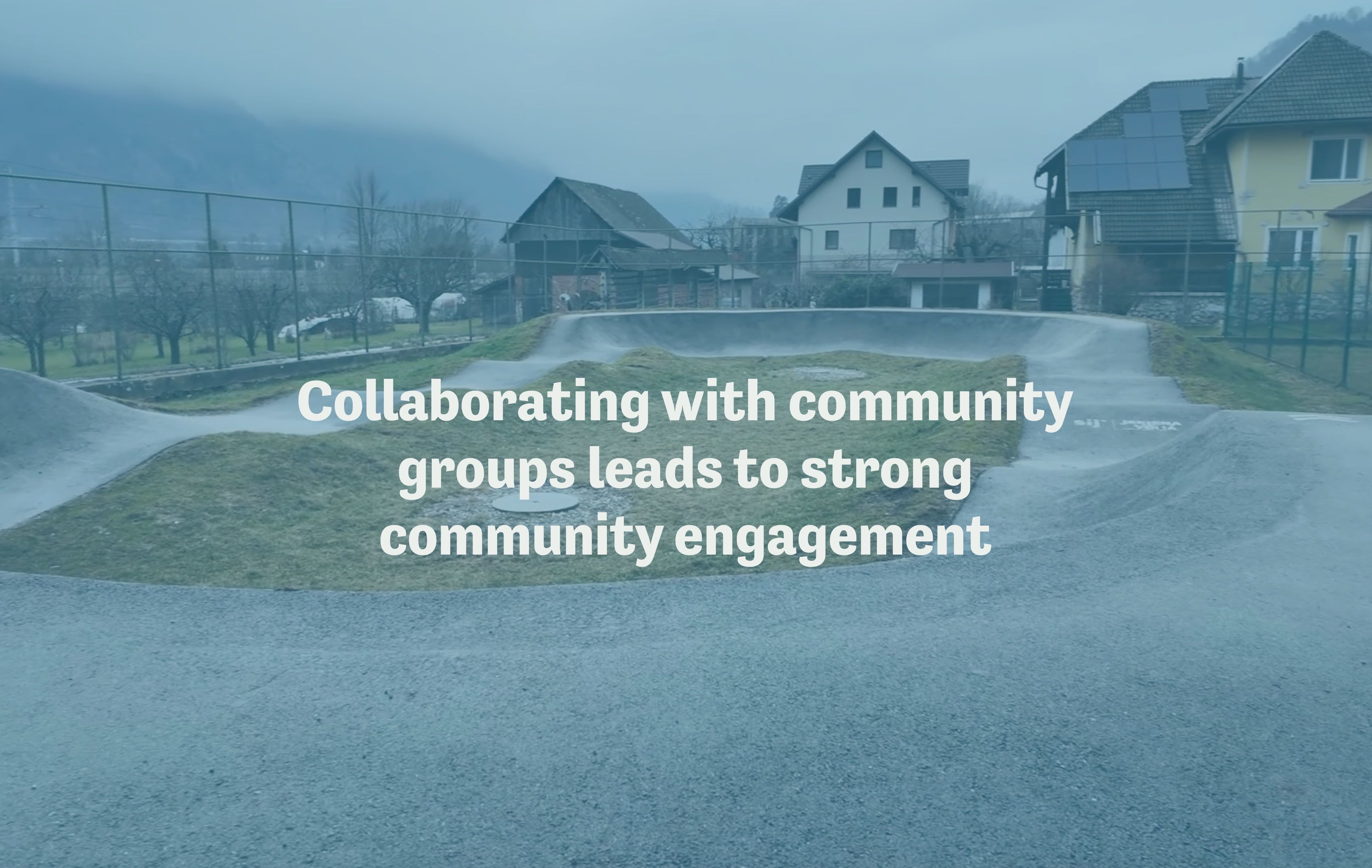Online case study title section with the copy: Collaborating with community groups leads to strong community engagement.