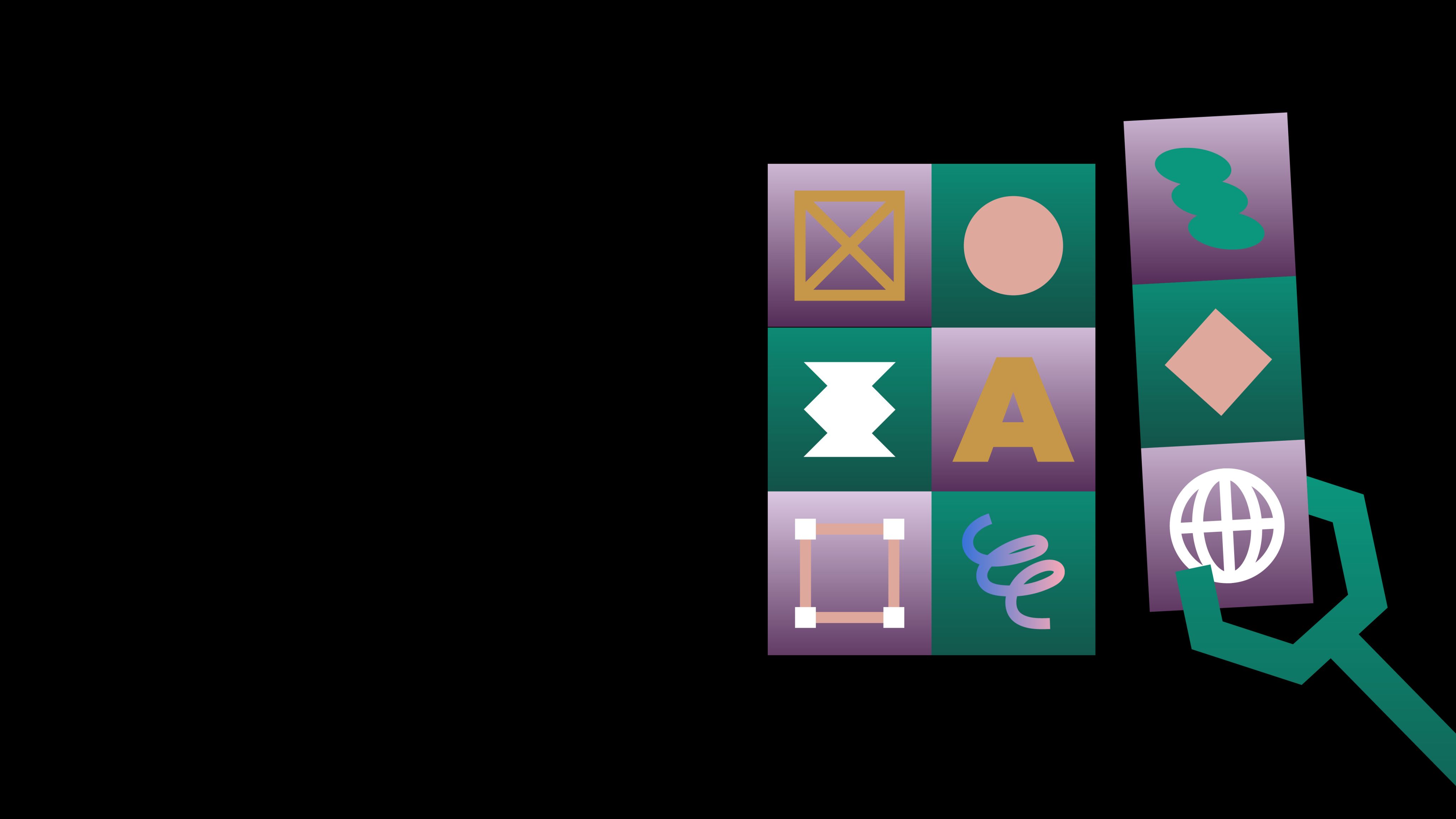 Illustration of a spanner like tool moving square image tiles.