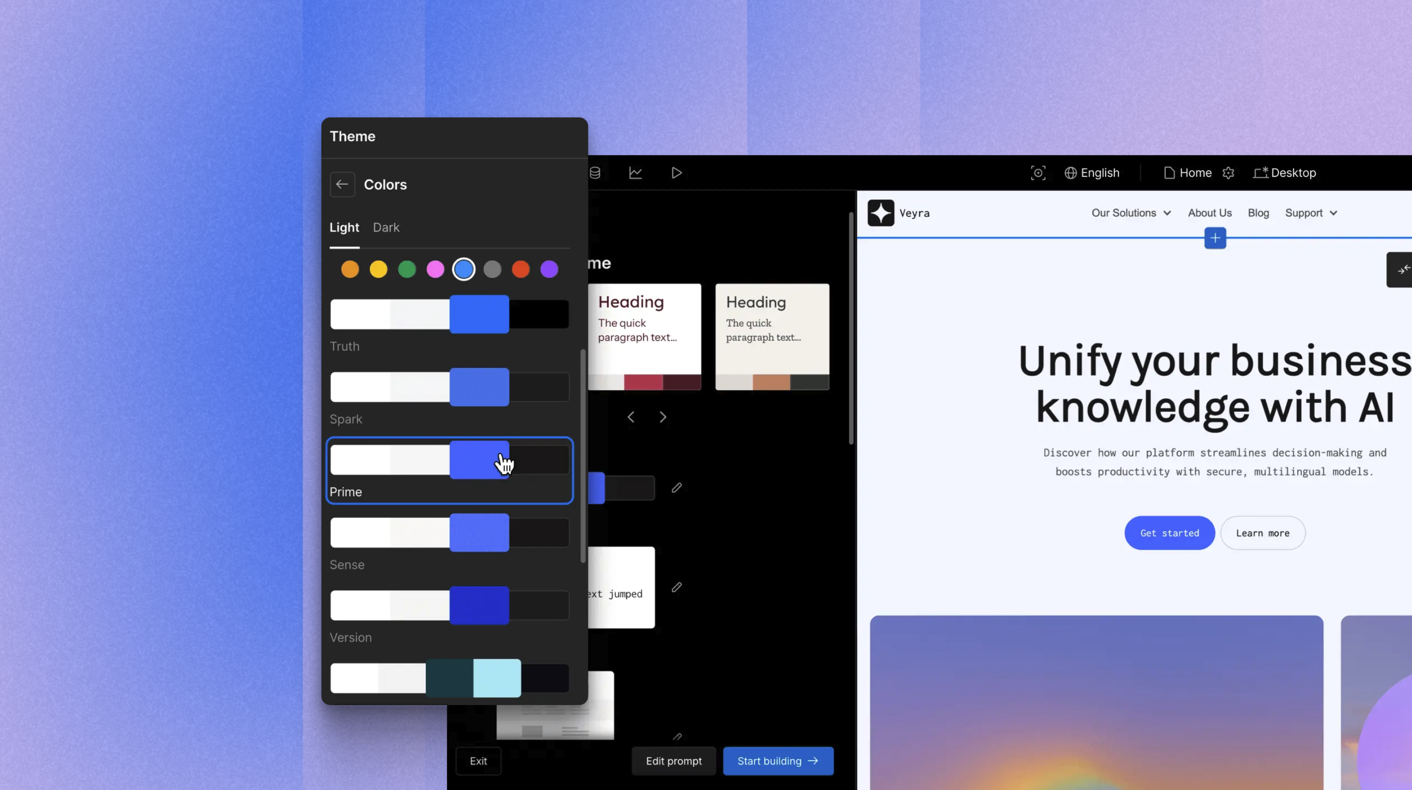 Screenshot from the Webflow website.