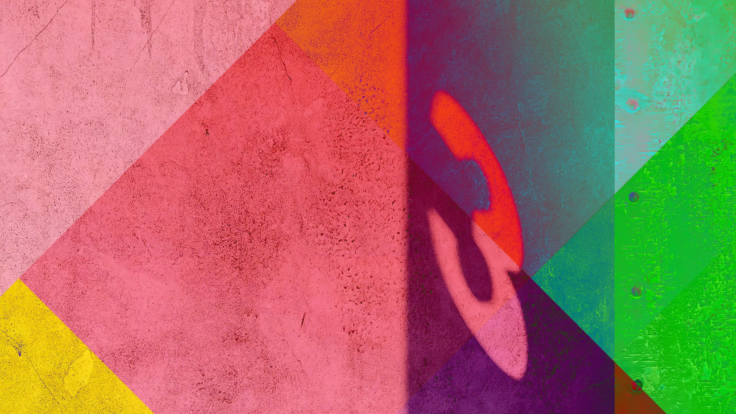 Colourful geometrics shapes with a prominent '3'