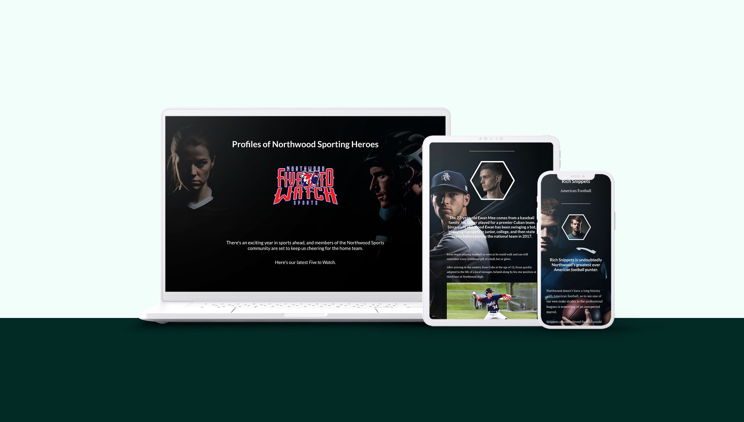 Profiles on sports players