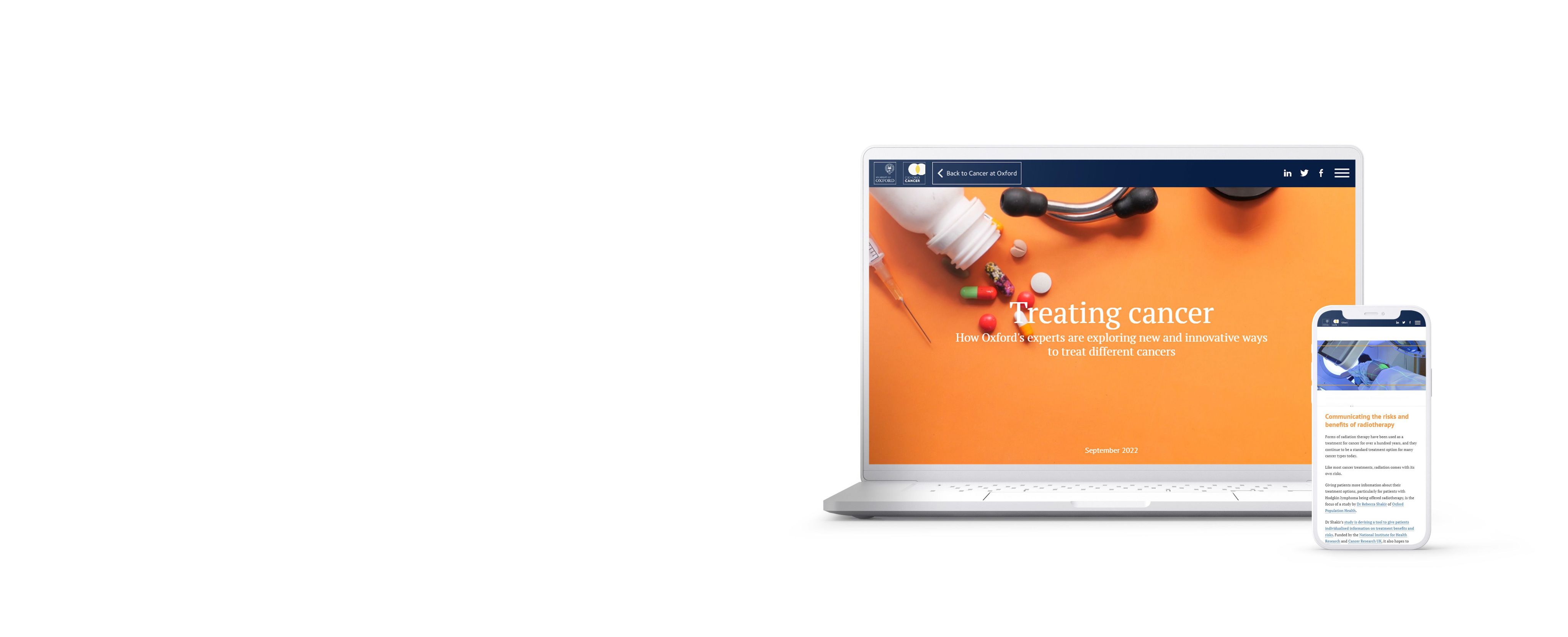 Screenshots from digital publishing content from University of Oxford