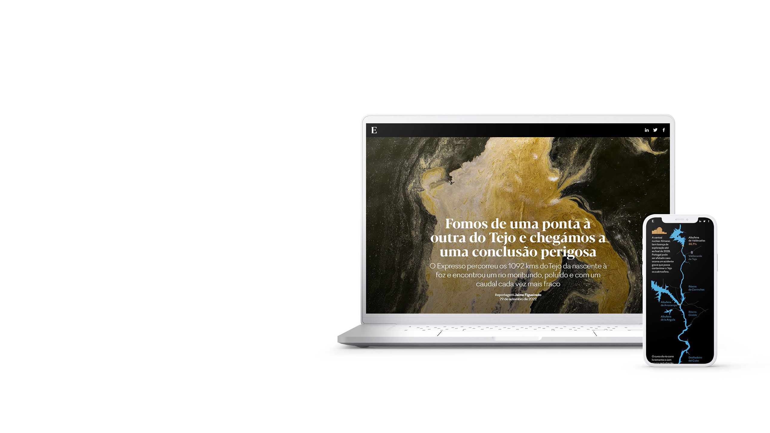 Screenshots from digital publishing content from Expresso