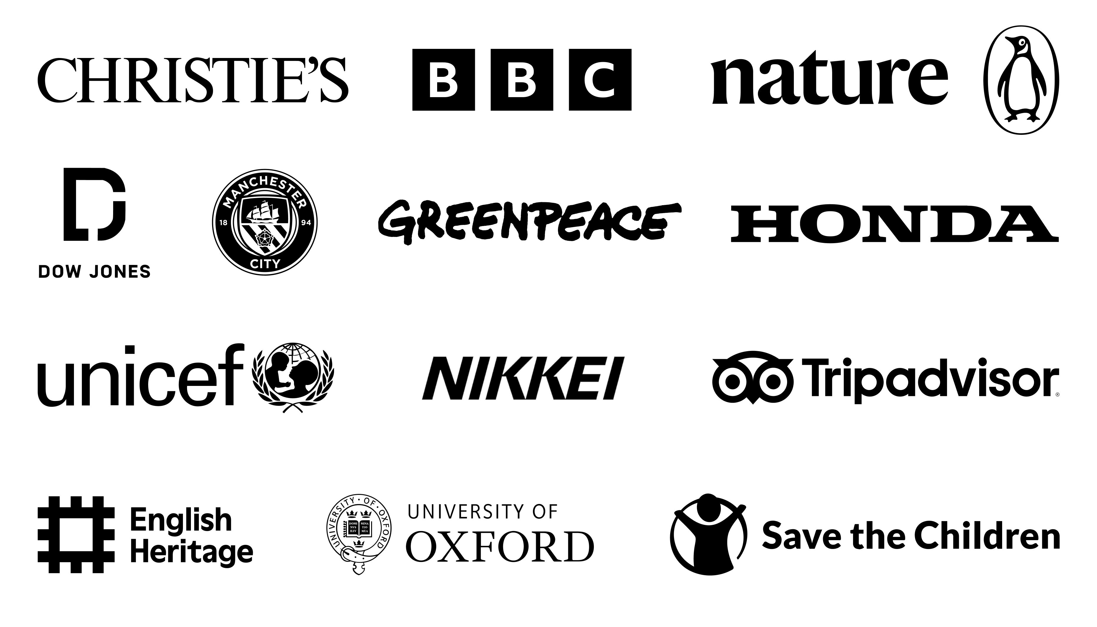 A selection of brand logos.