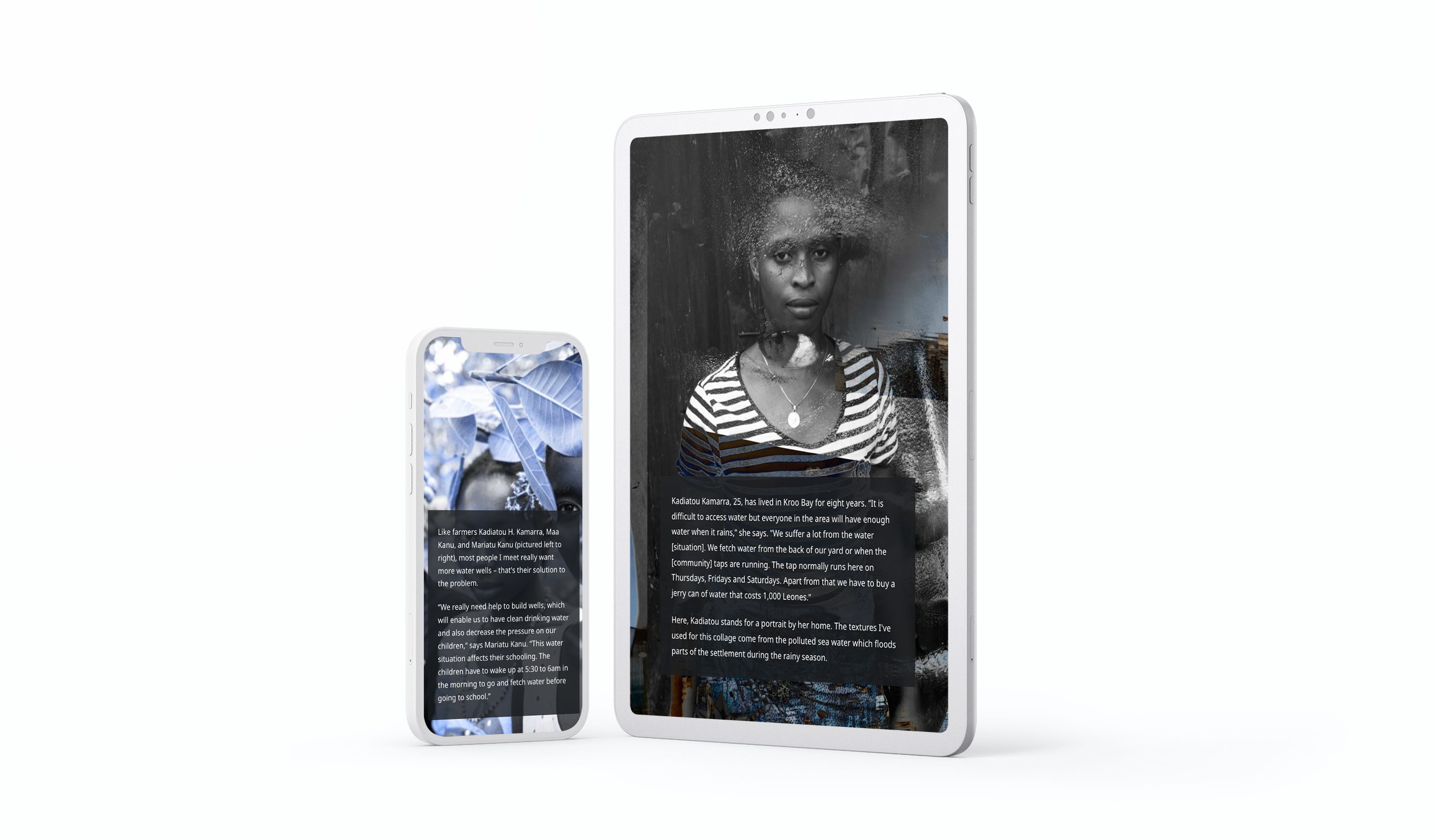 Image from scrollytelling example story by WaterAid