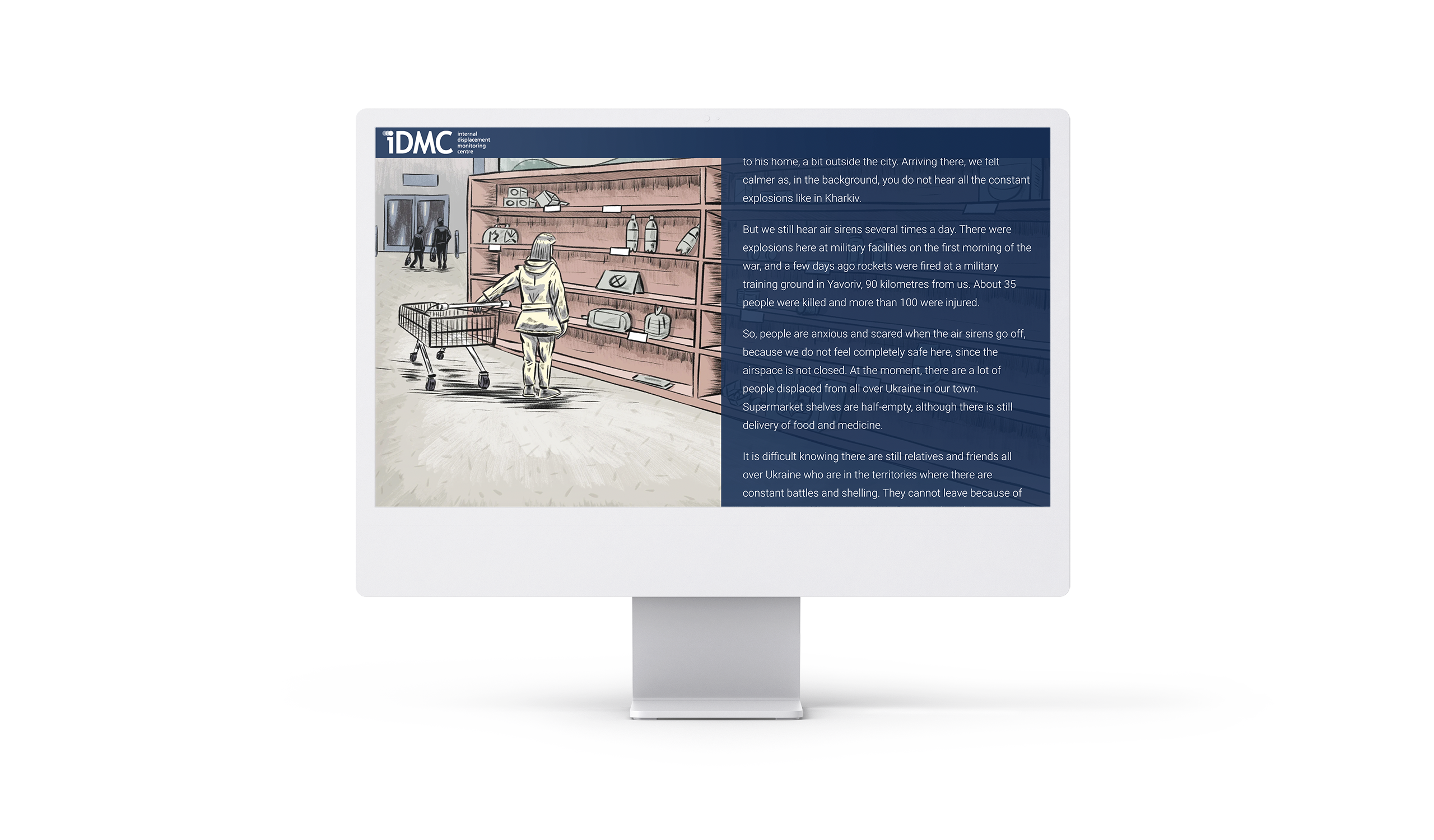 Image from scrollytelling example story by iDMC