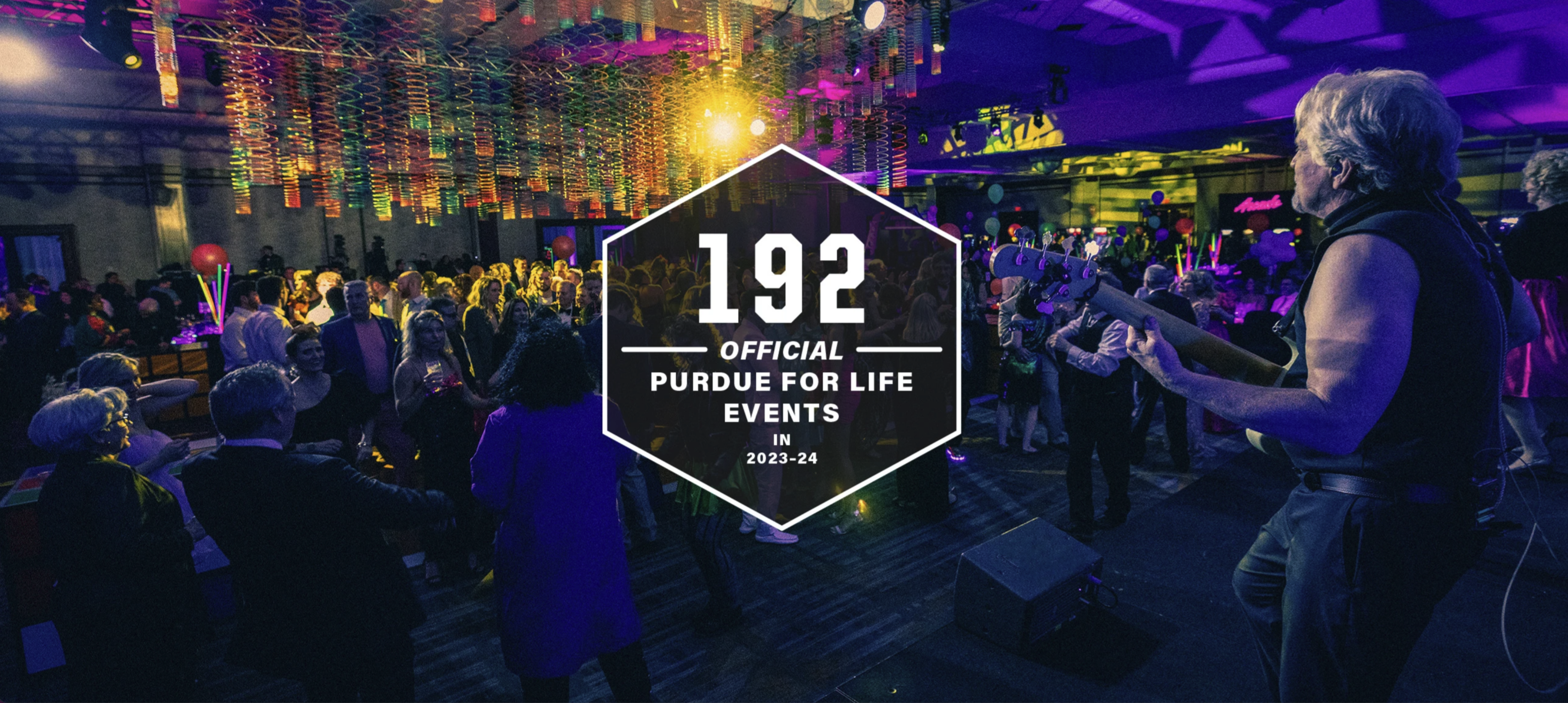 Impact report imagery showcasing 192 official Purdue for Life events.