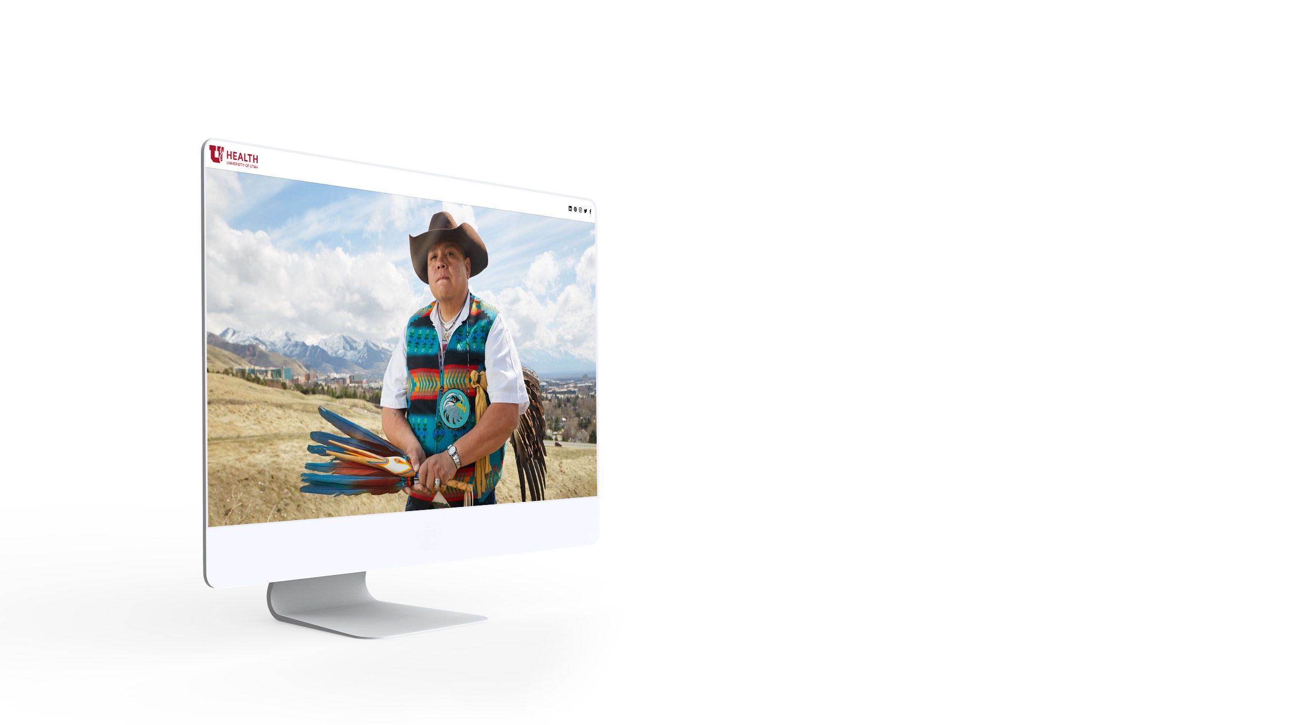 Screenshots from a University of Utah digital story, presented on monitor