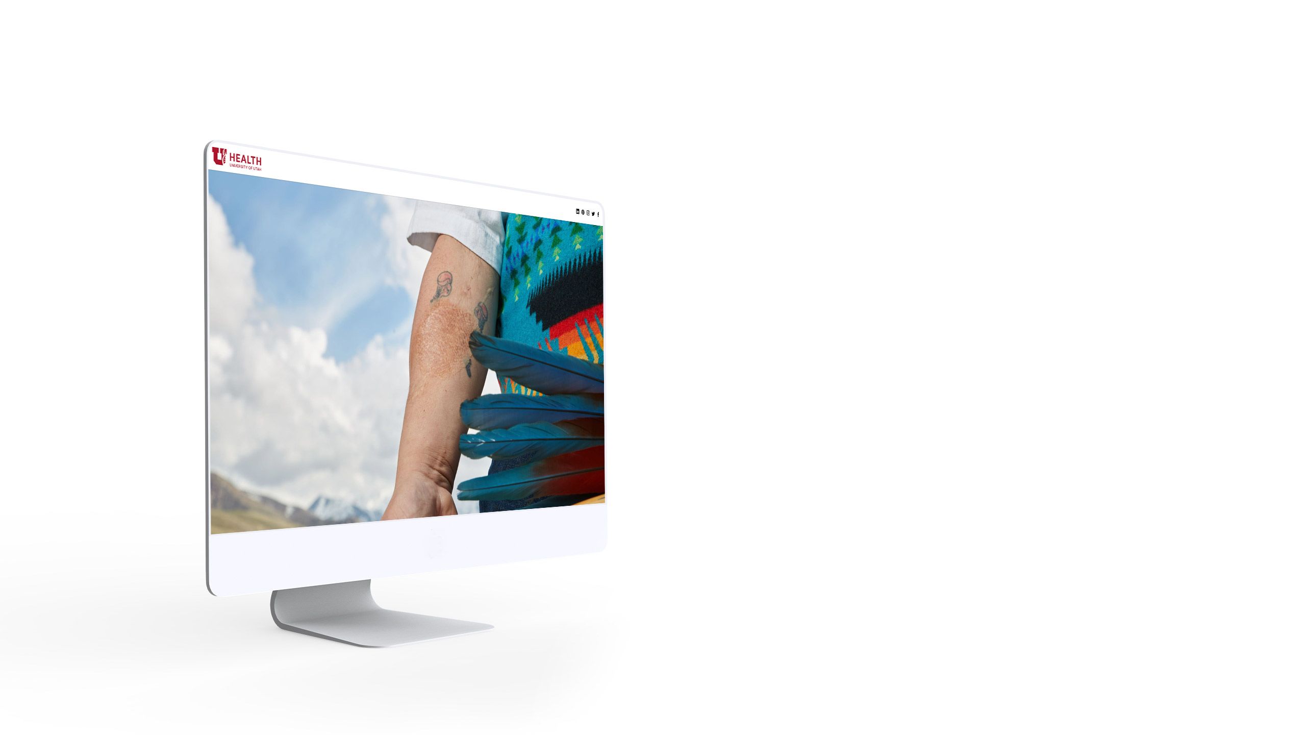 Screenshots from a University of Utah digital story, presented on monitor