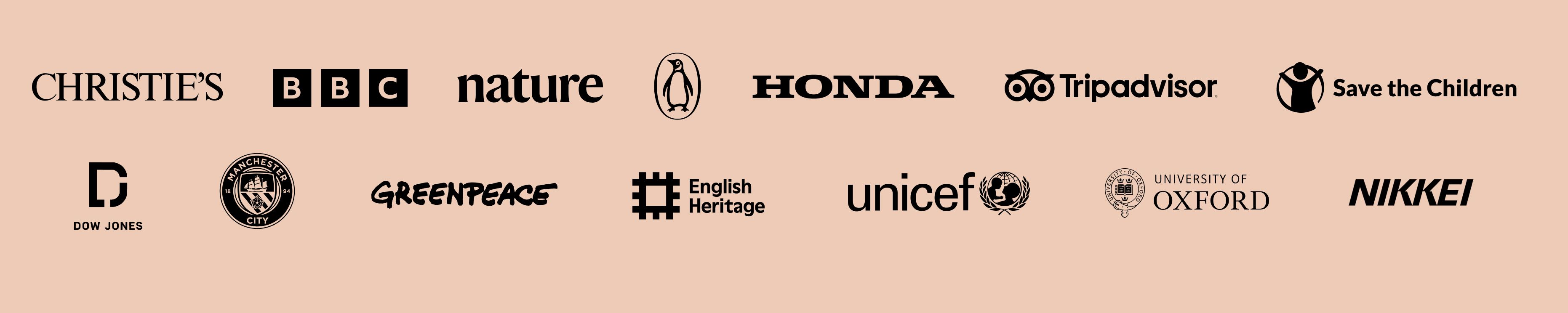 A selection of famous brand logos.