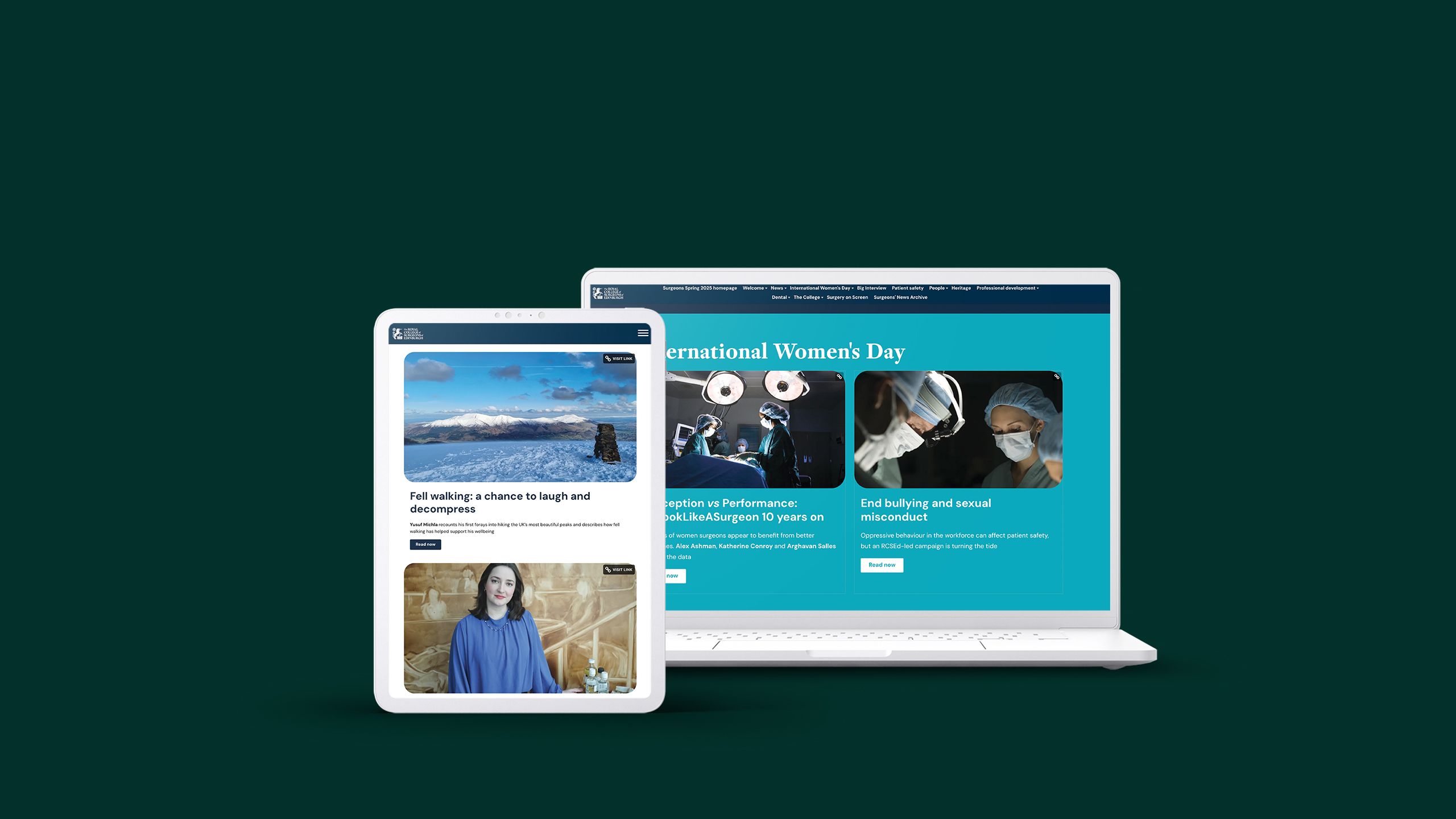 Screen showing Surgeon's News