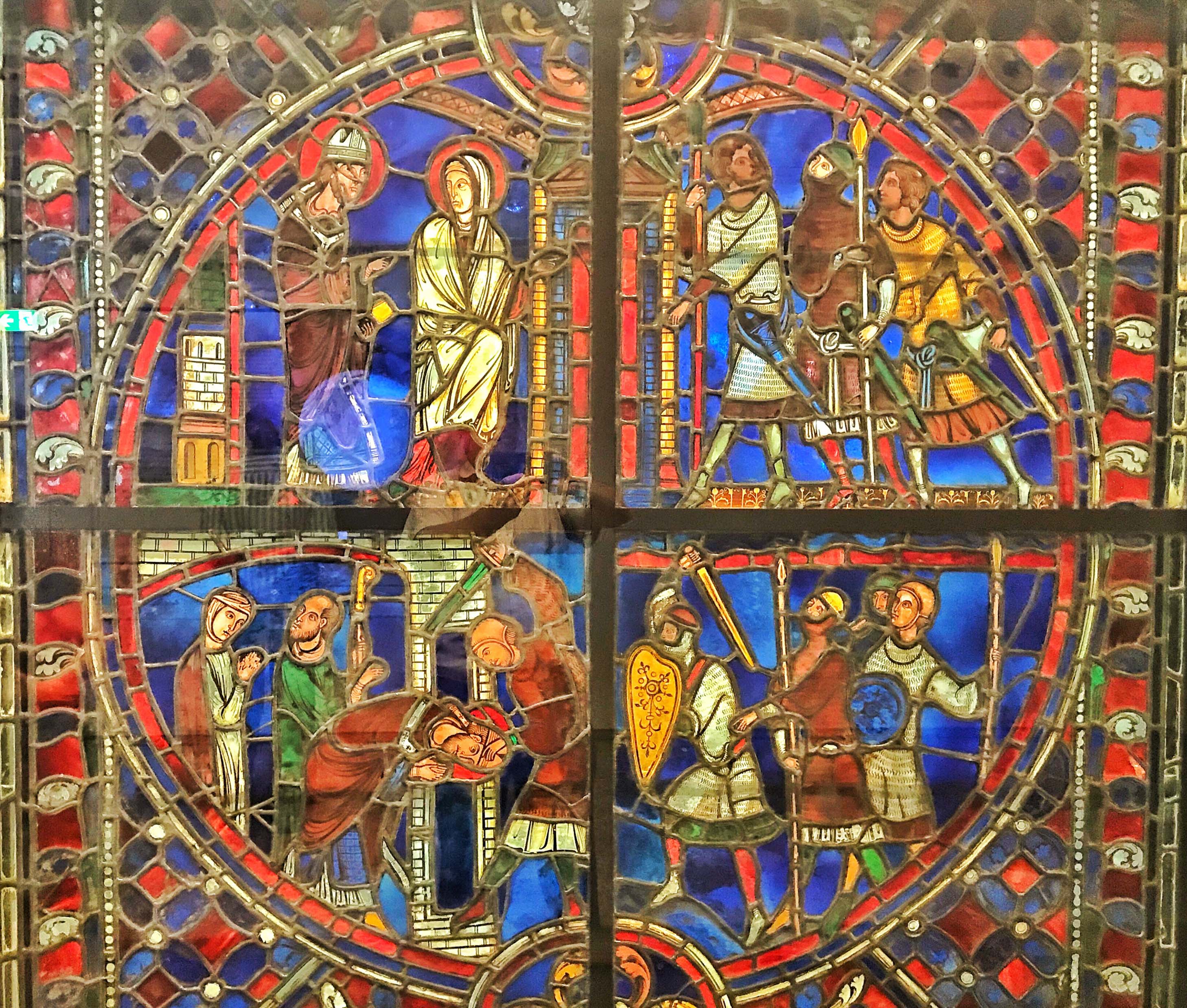Mediaeval stained glass window.