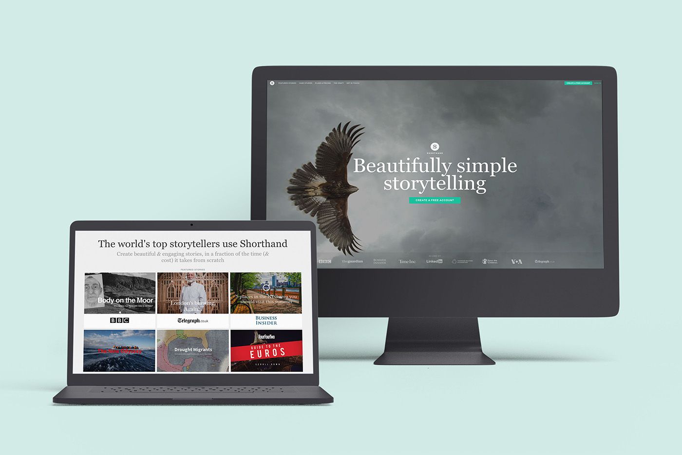 Shorthand's website in 2016