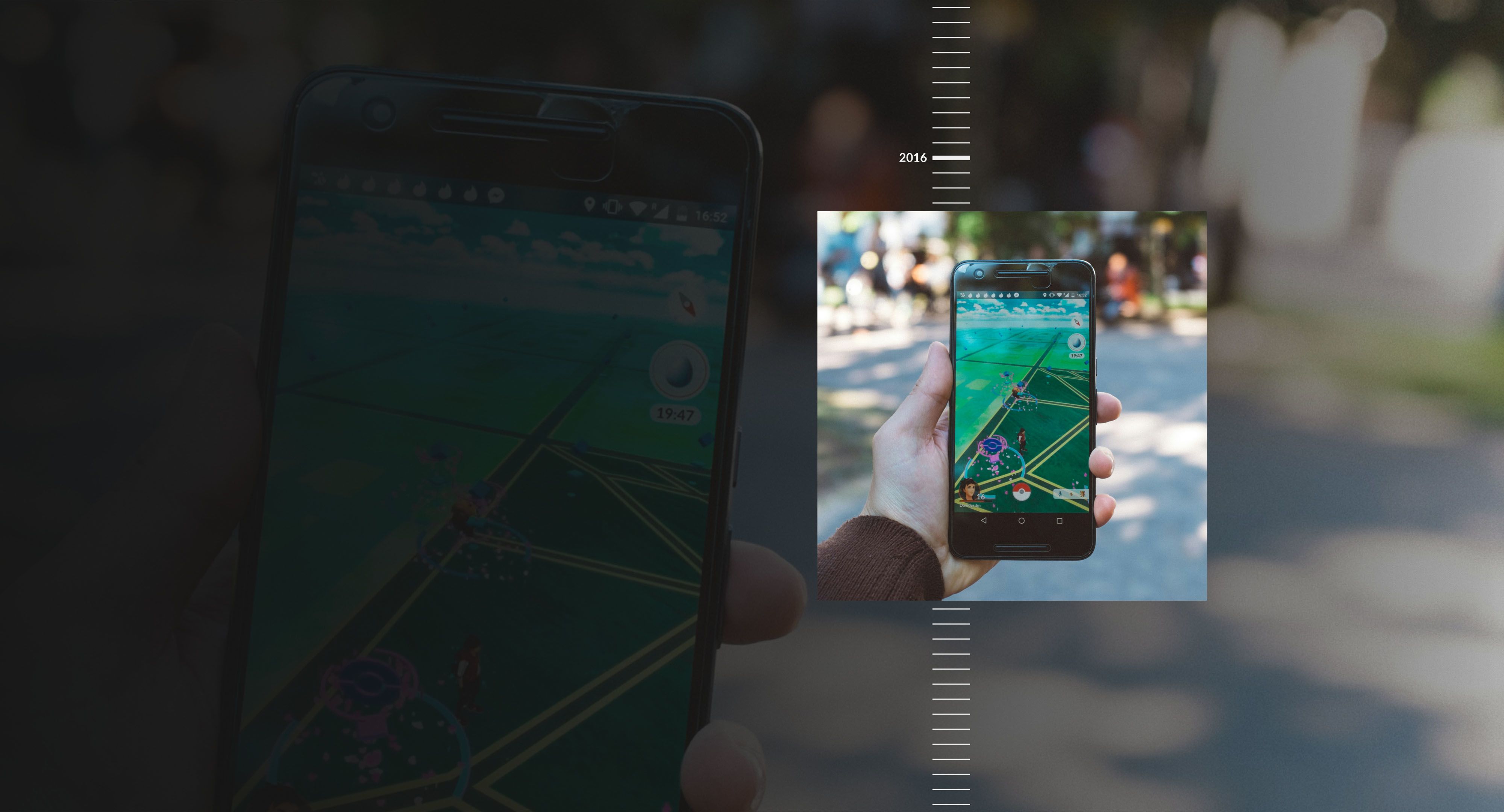User plays Pokemon GO on a smartphone.