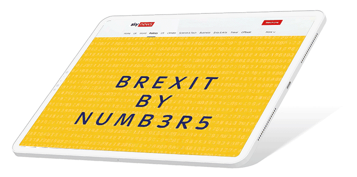 Shorthand story example — Brexit by Numbers