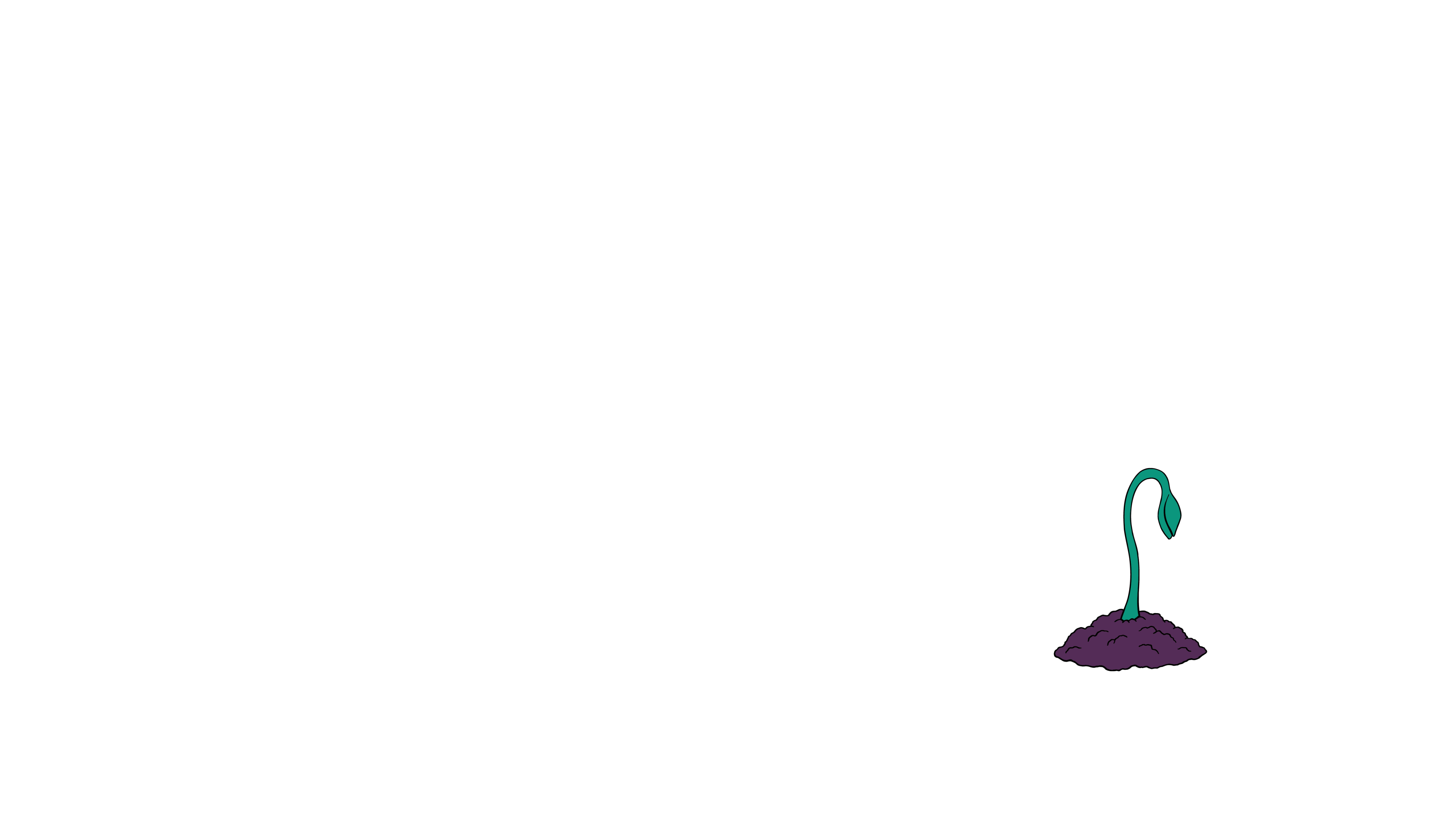 Illustration of a small green seedling sitting in some soil.