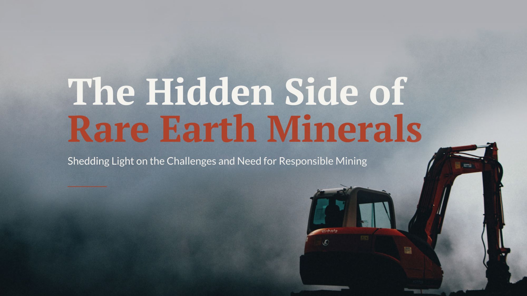 A digger excavator, the title image of a research report article write-up.