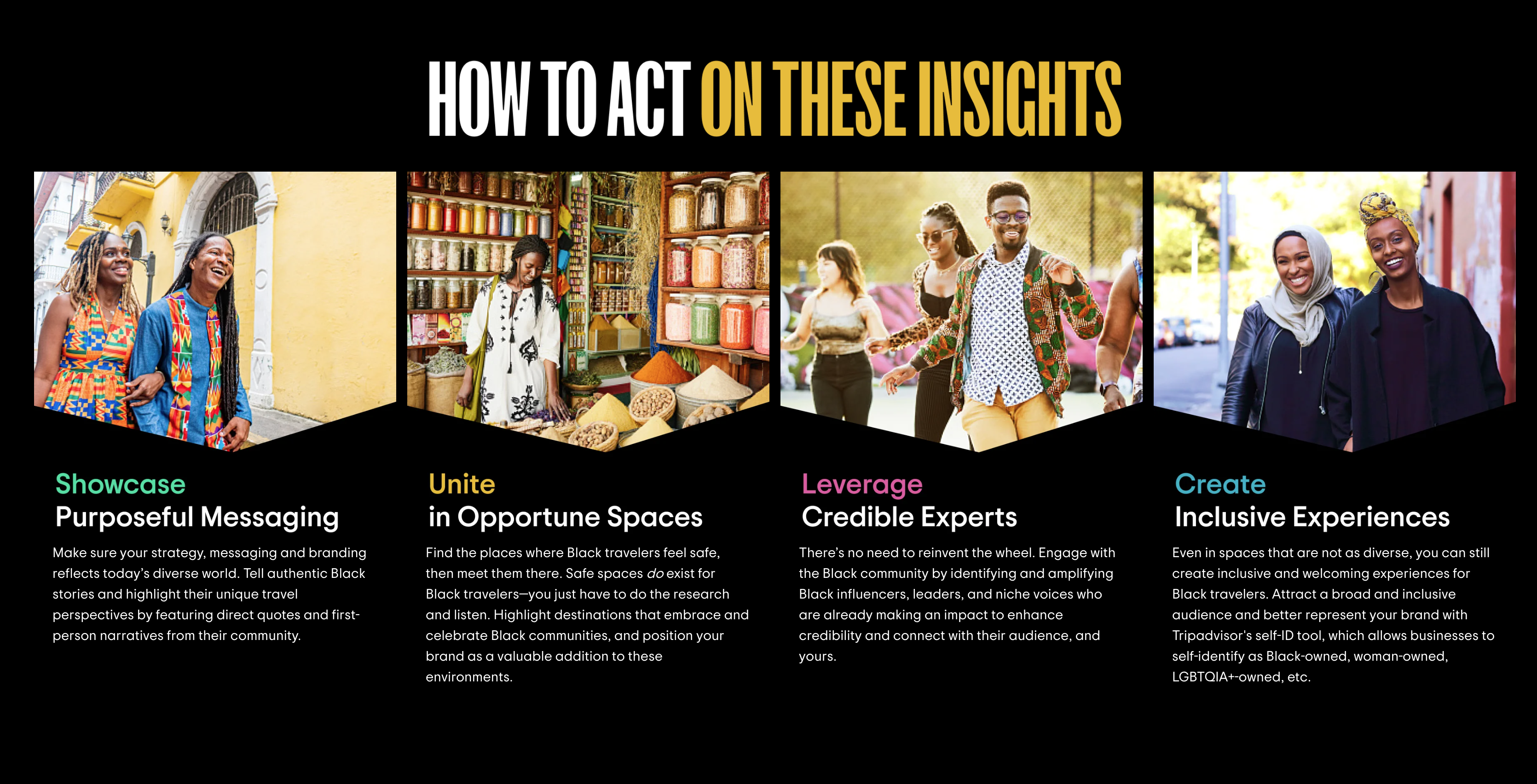 A screenshot from the bottom conclusion of a research report, which includes the text 'how to act on these insights'.